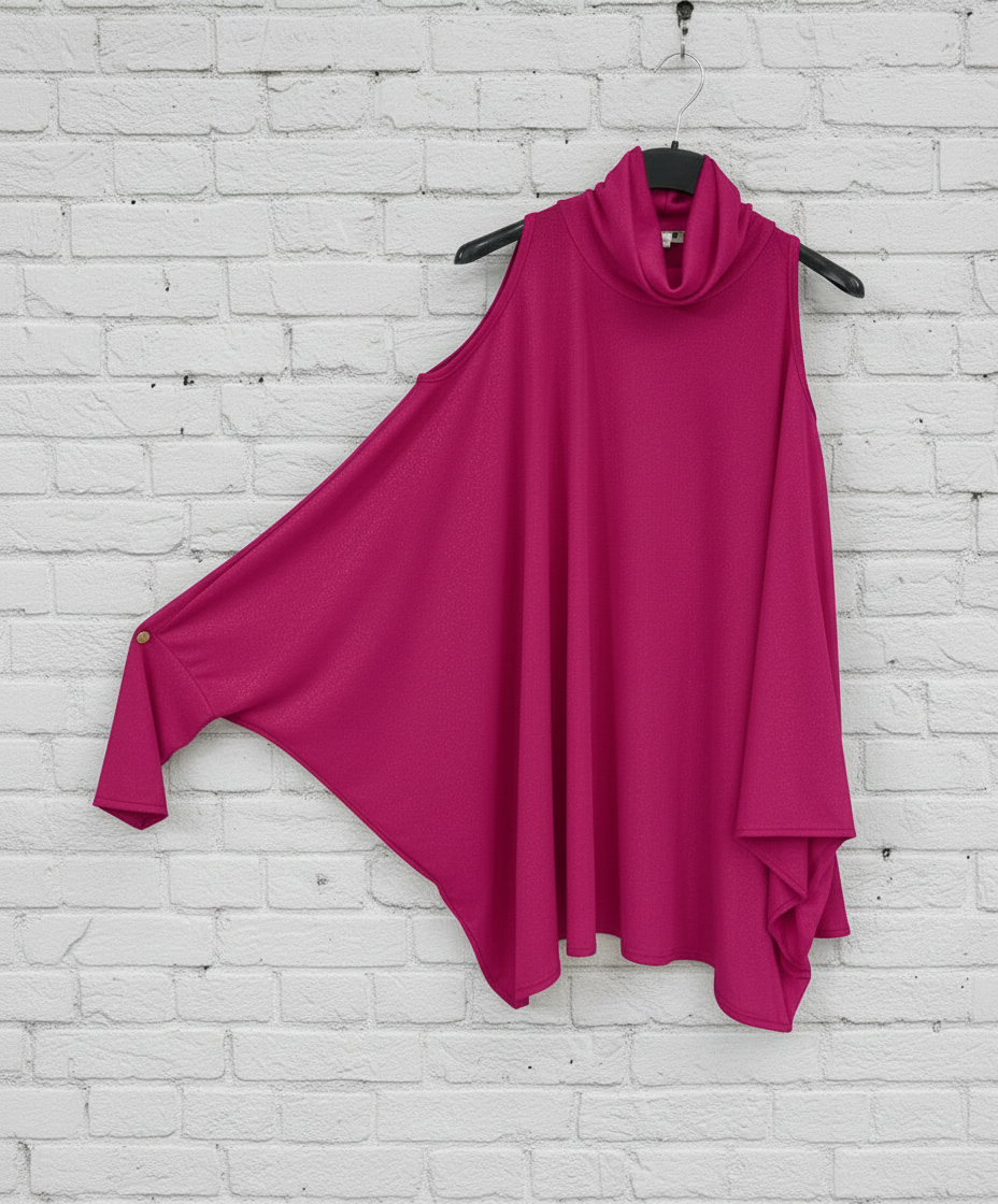 Maglia spalle scoperte lurex curvy