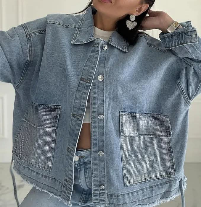 Giacca curvy jeans luce
