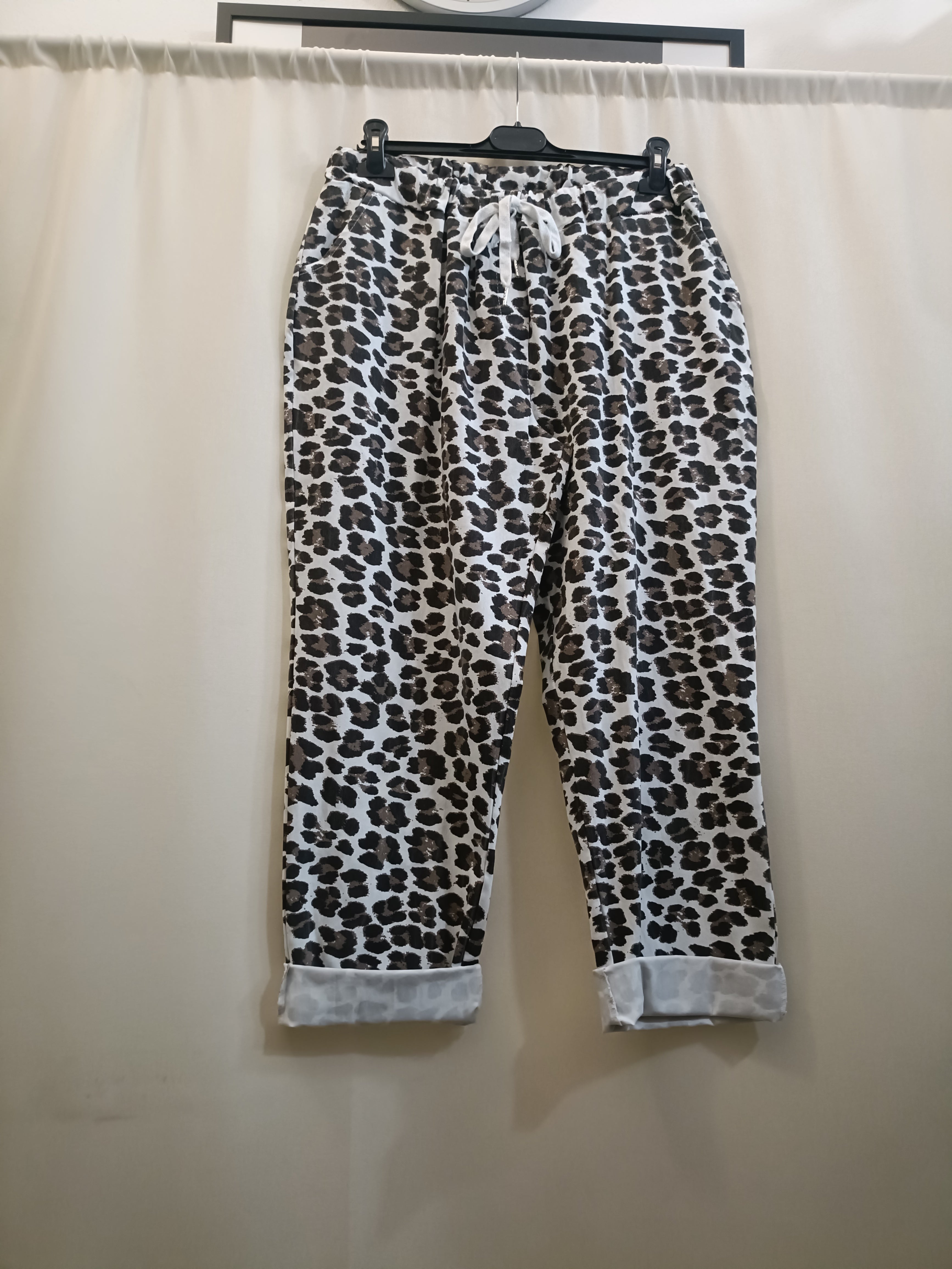 Pantalone Jeansetto fantasia taglie comode in viscosa