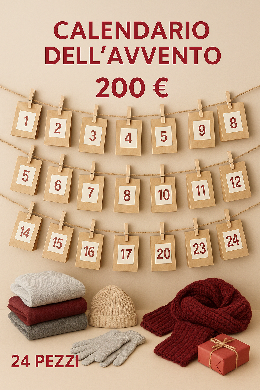 Calendario dell'Avvento Moda Curvy (set 24 pezzi)