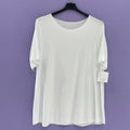 T-shirt Basic bordo lurex - taglie comode