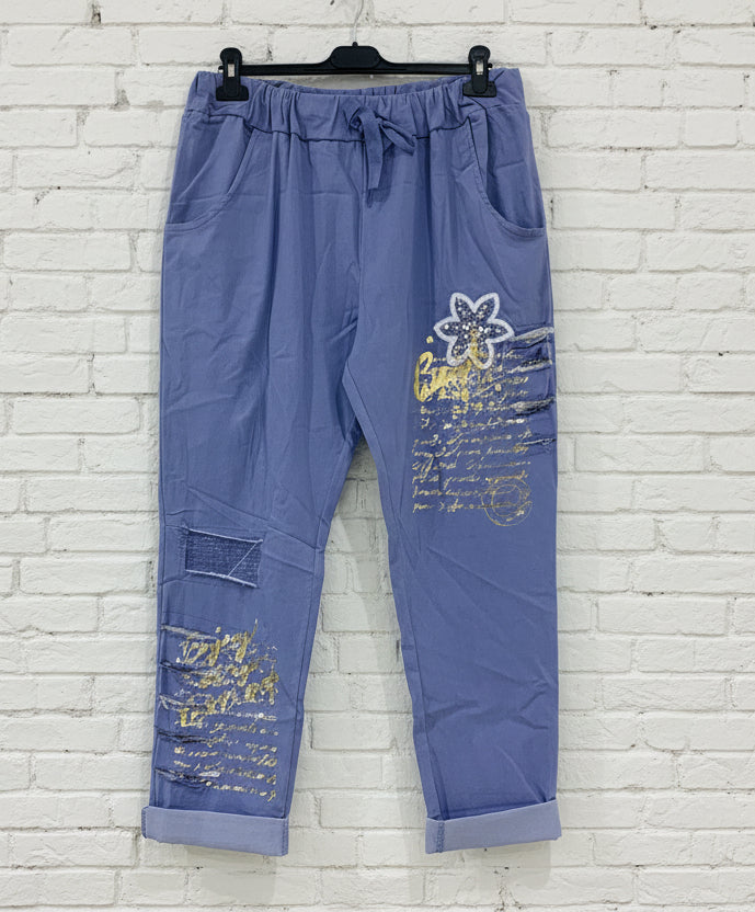 Maxi jeansetto stampe laccio curvy