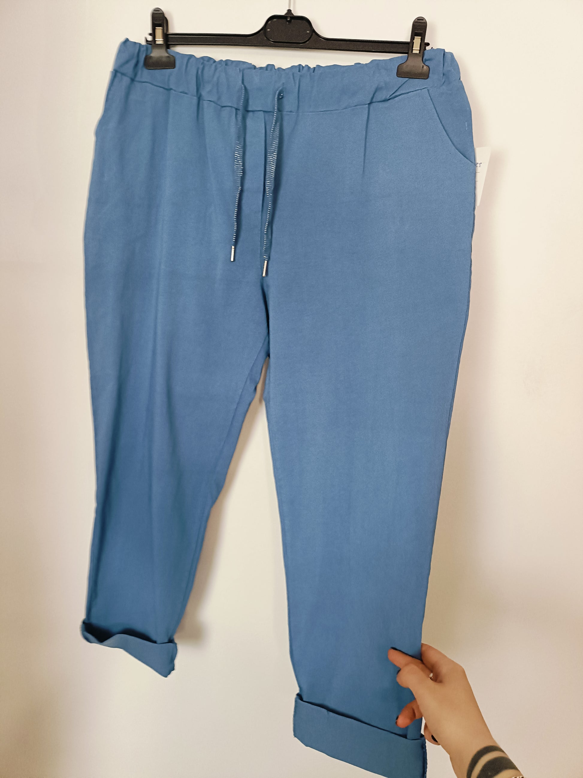 Pantalone laccio lurex taglie Comode - Curvy con Laccio Lurex – Morbido, Elastico e Chic