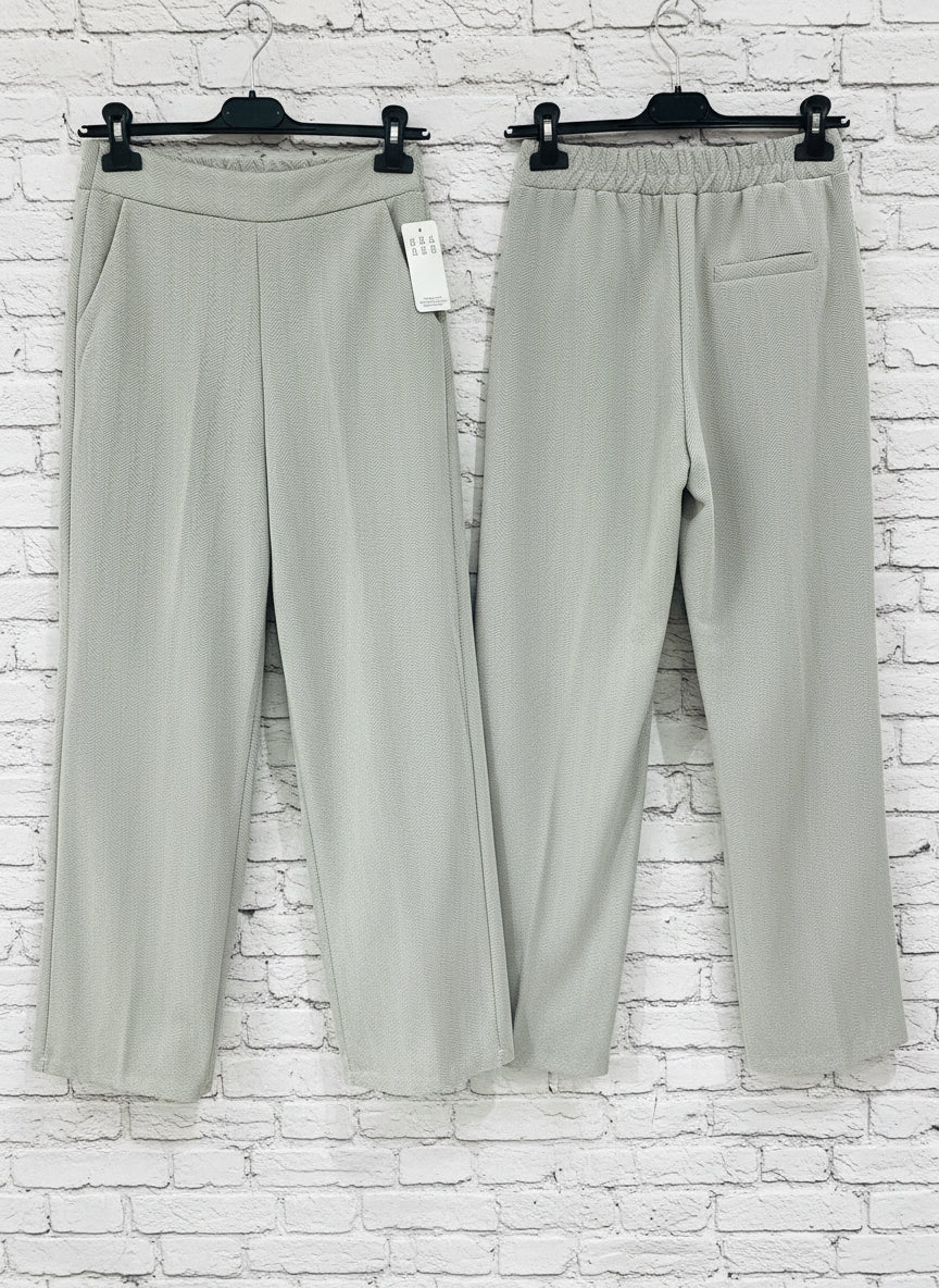 Pantalone elasticizzato texture