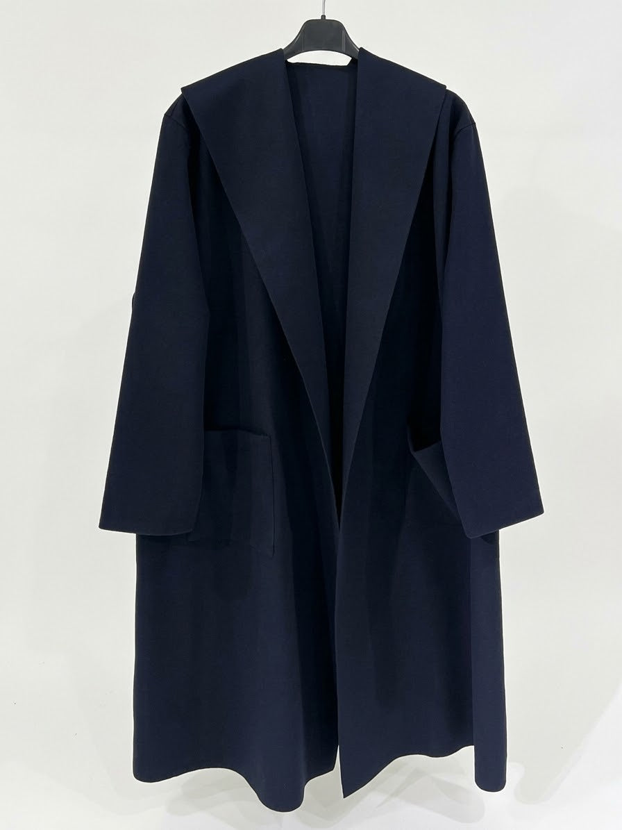 Maxi cappotto taglio vivo curvy