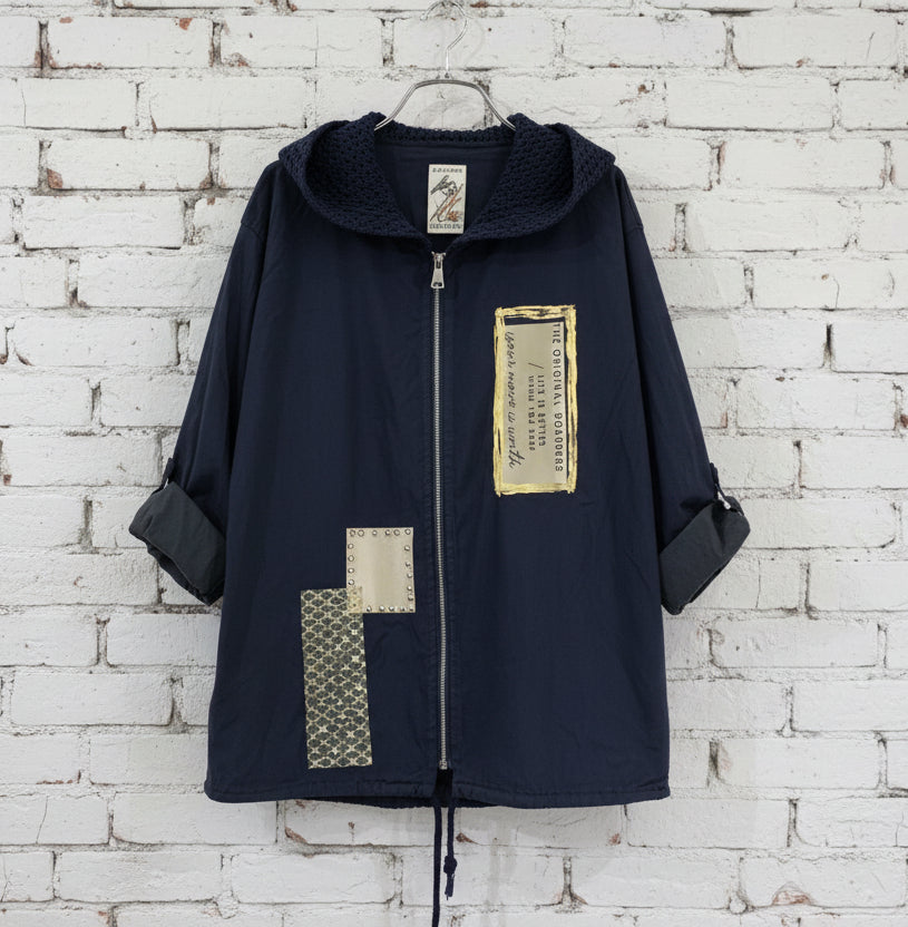 Maxi felpa cappuccio stampe curvy