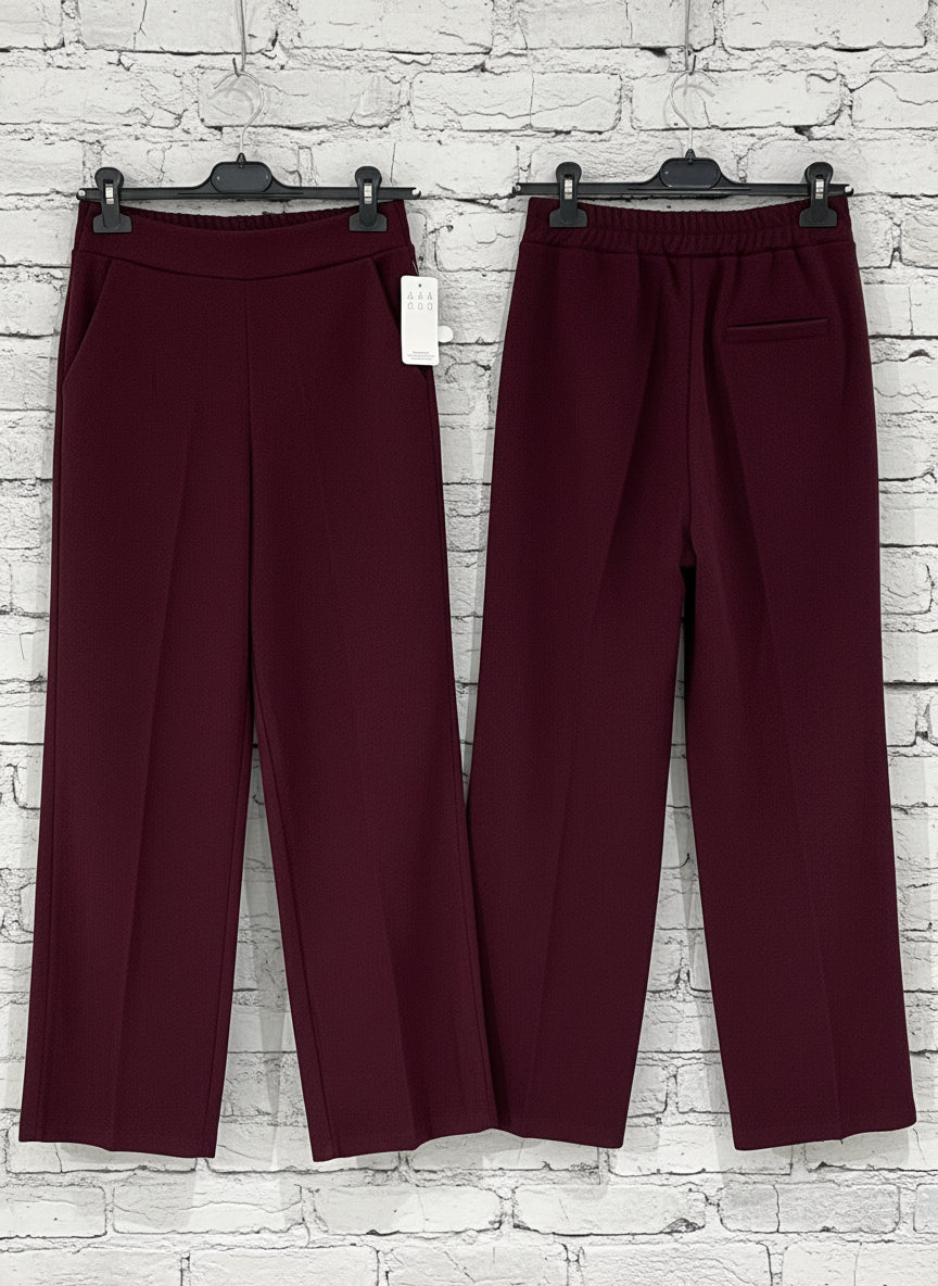 Pantalone elasticizzato texture