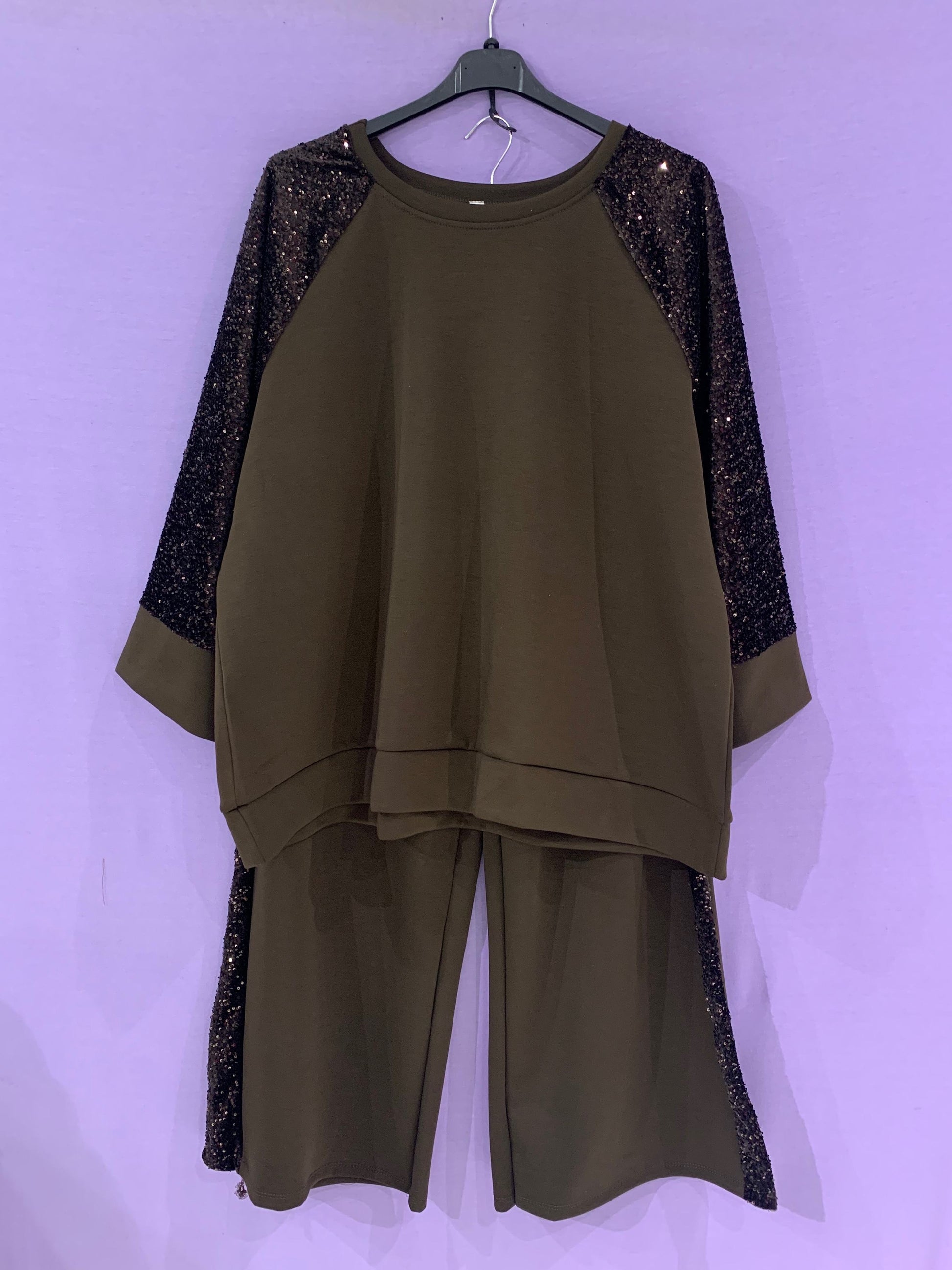 Completo tuta paillettes curvy