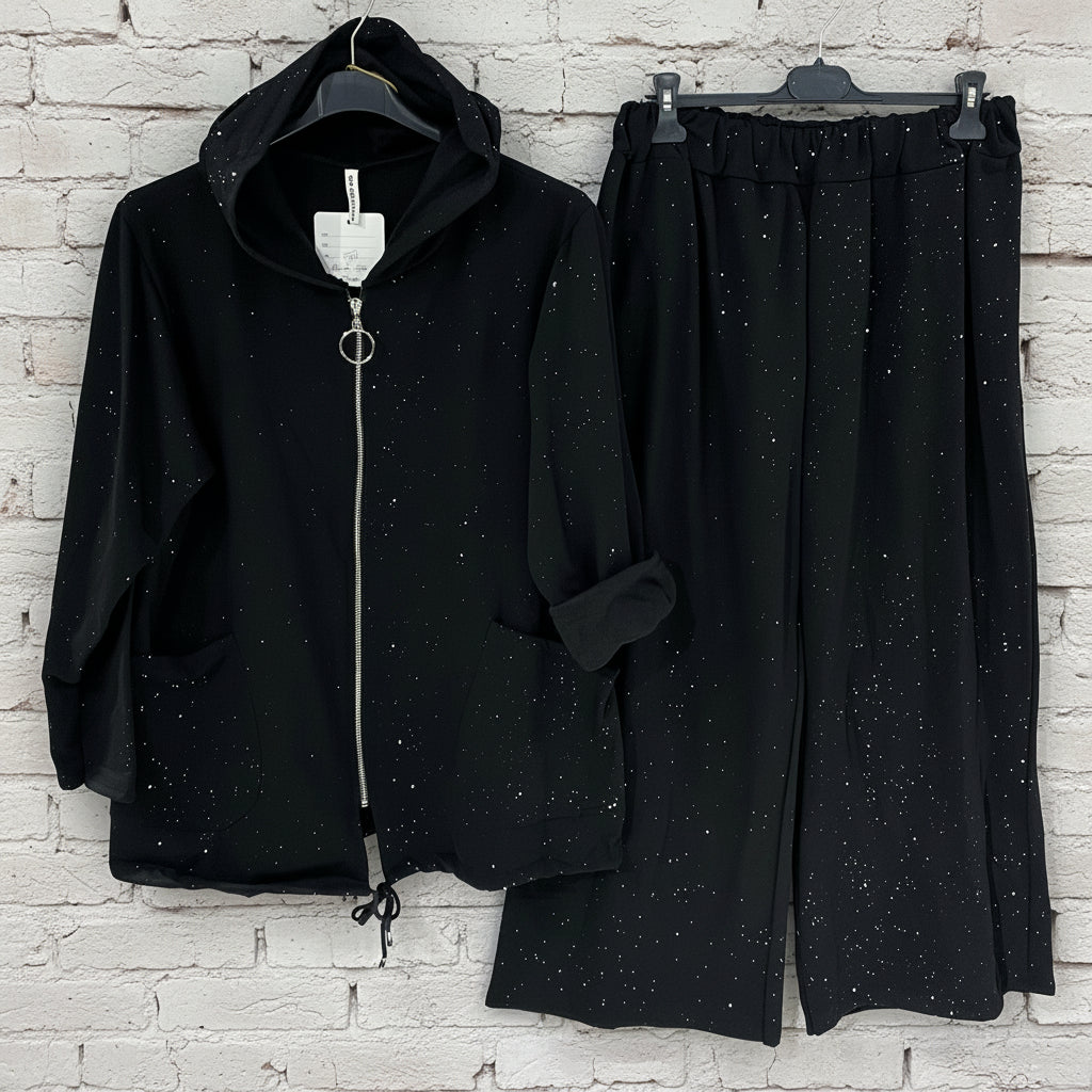 Completo felpato lurex curvy