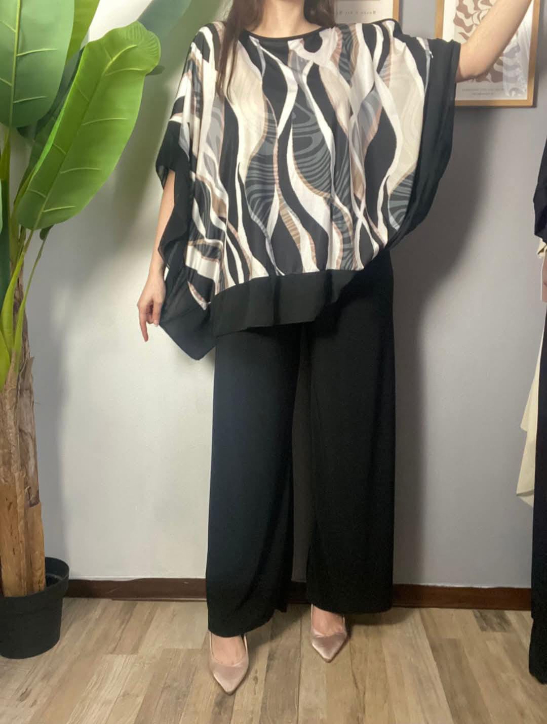 Pantalone gamba ampia - taglie comode