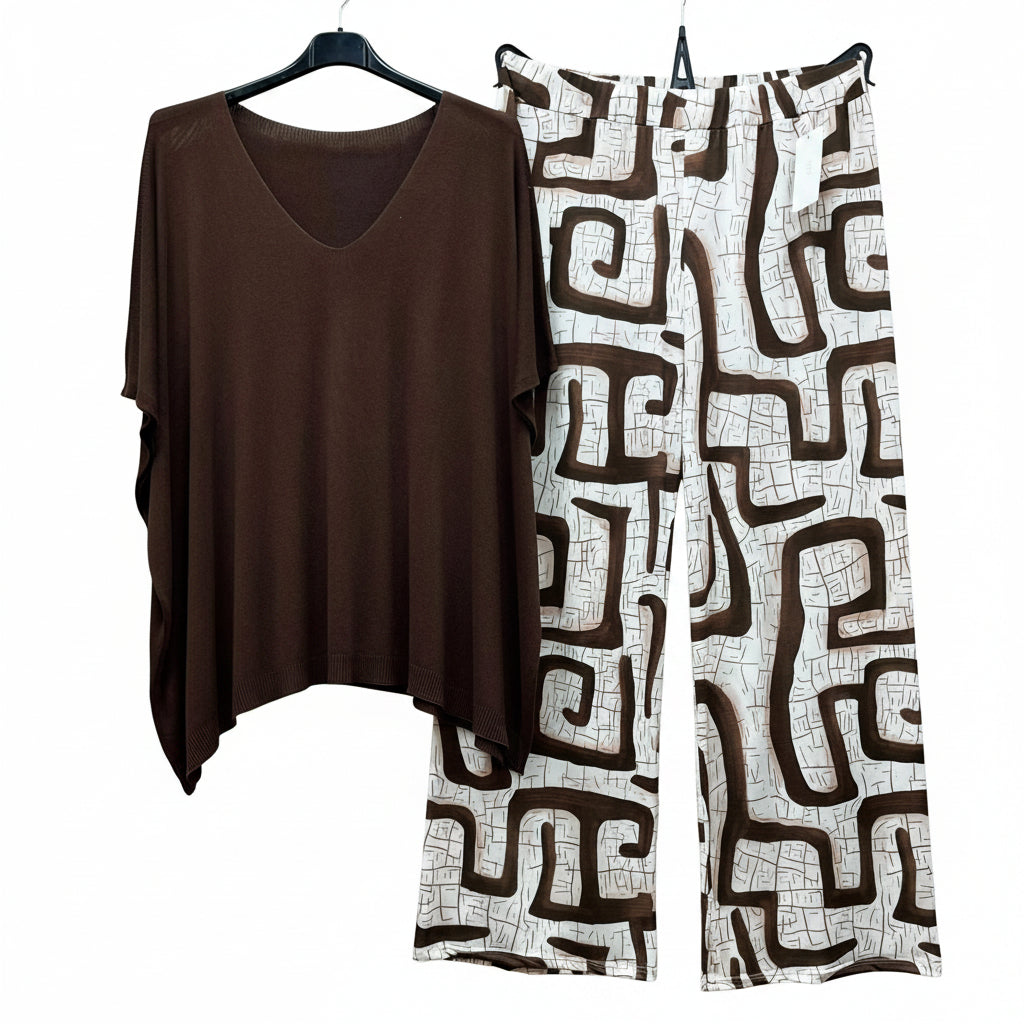 Coordinato curvy completo tunica - taglie comode