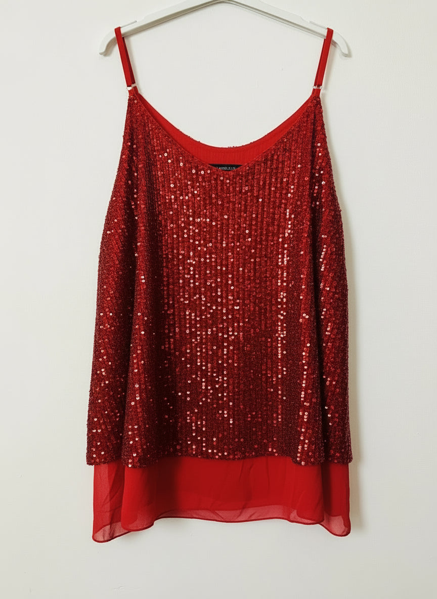 Top paillettes curvy
