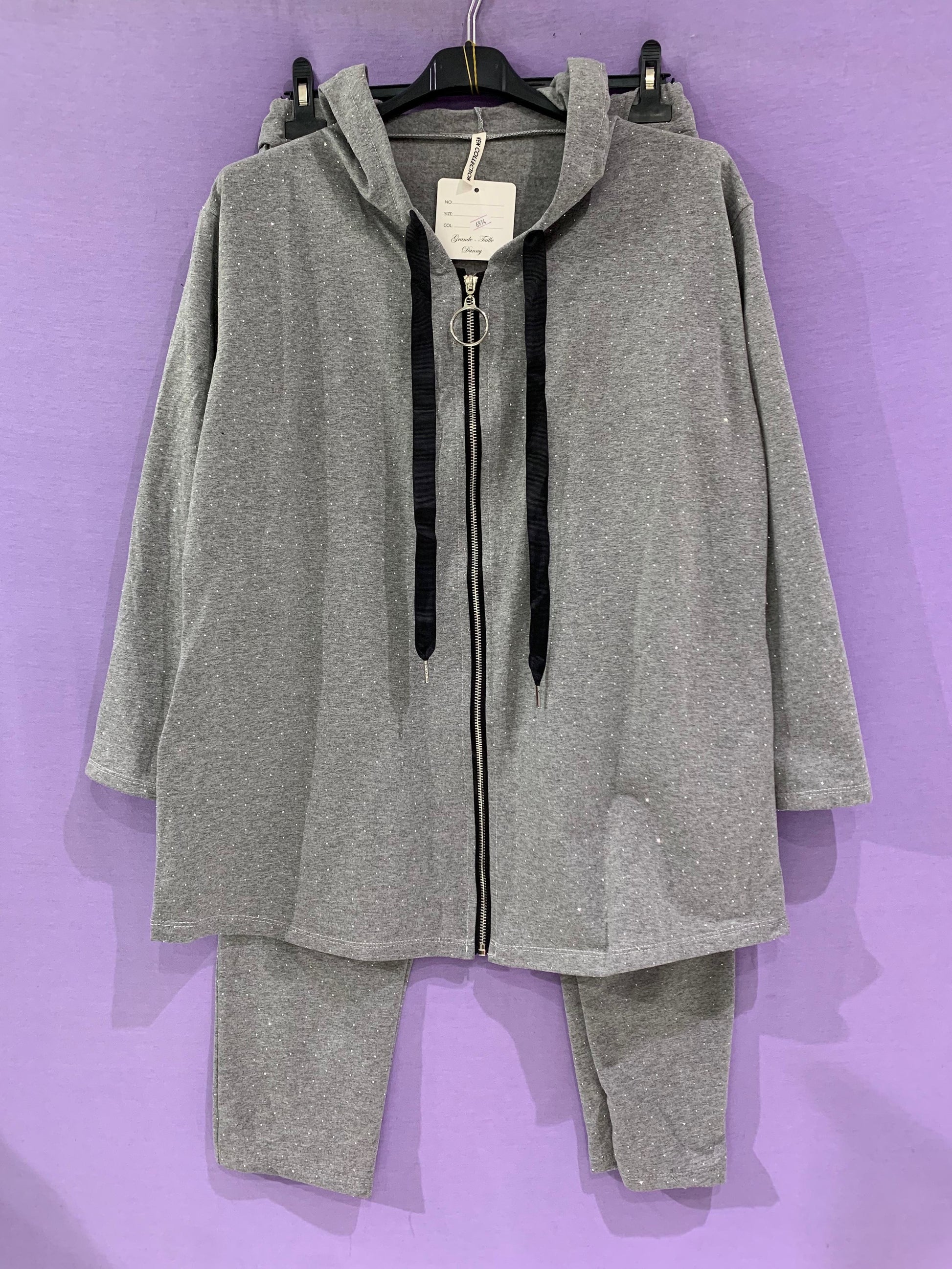 Completo tuta brillantini curvy