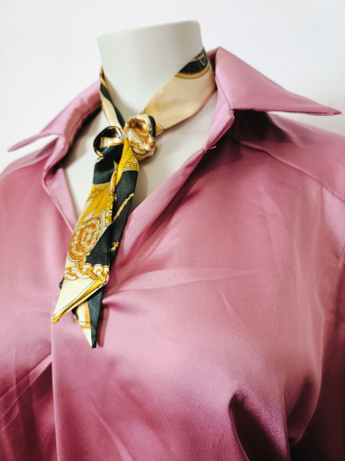 Blusa curvy raso rosa