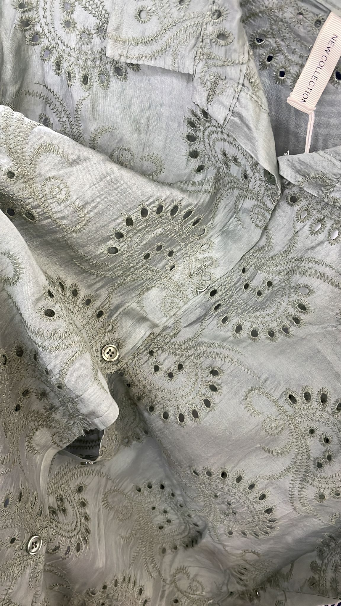 Camicia curvy sangallo