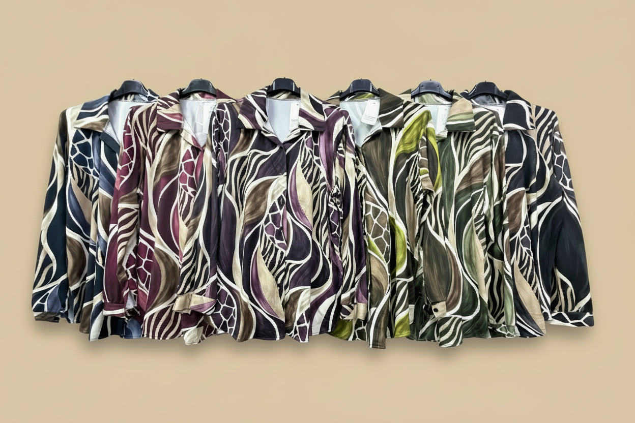 Maxi camicia fantasia - taglie comode