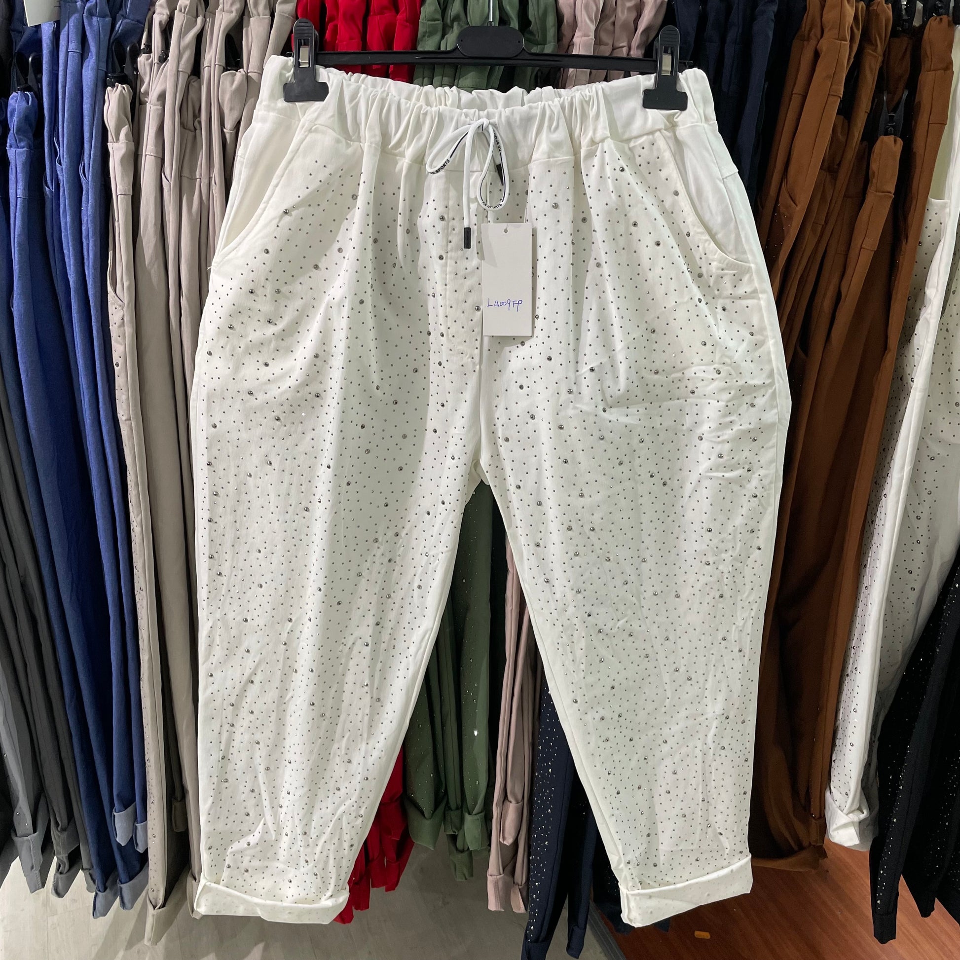 Panta laccio strass curvy