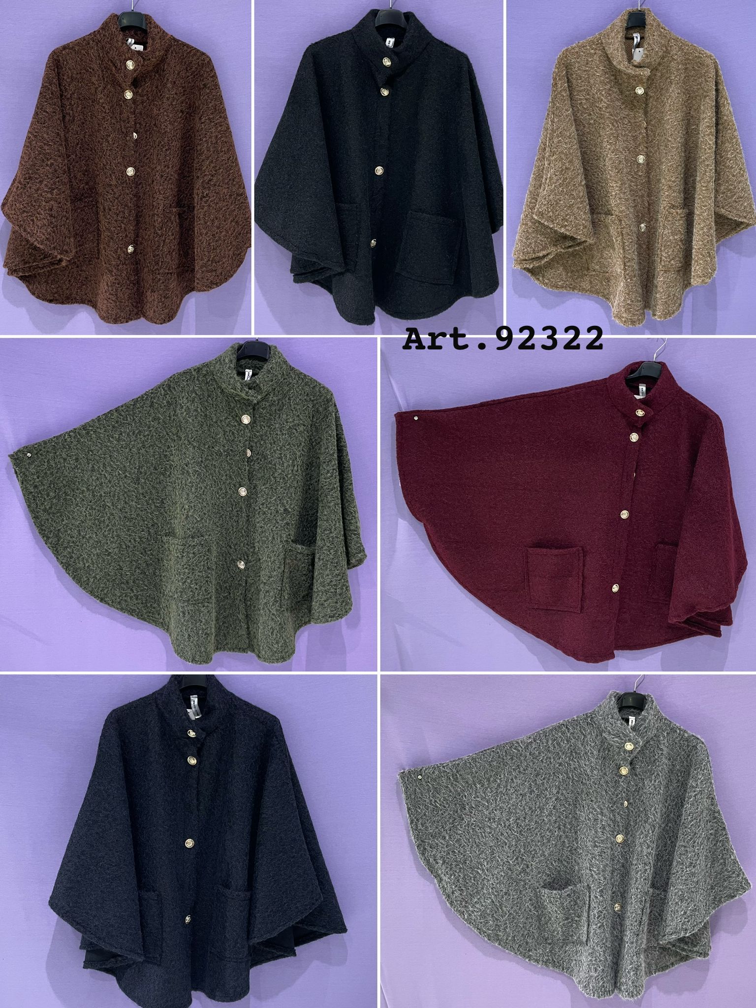 Maxi cappotto poncho