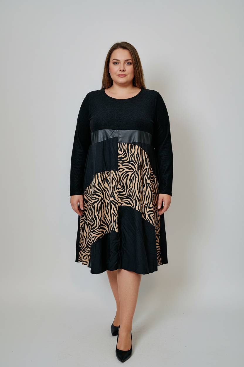 Vestito fantasia lanetta Zebra Curvy