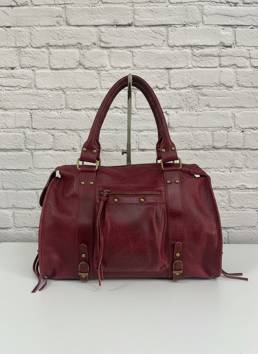 City bag vera pelle effetto sauvage grande