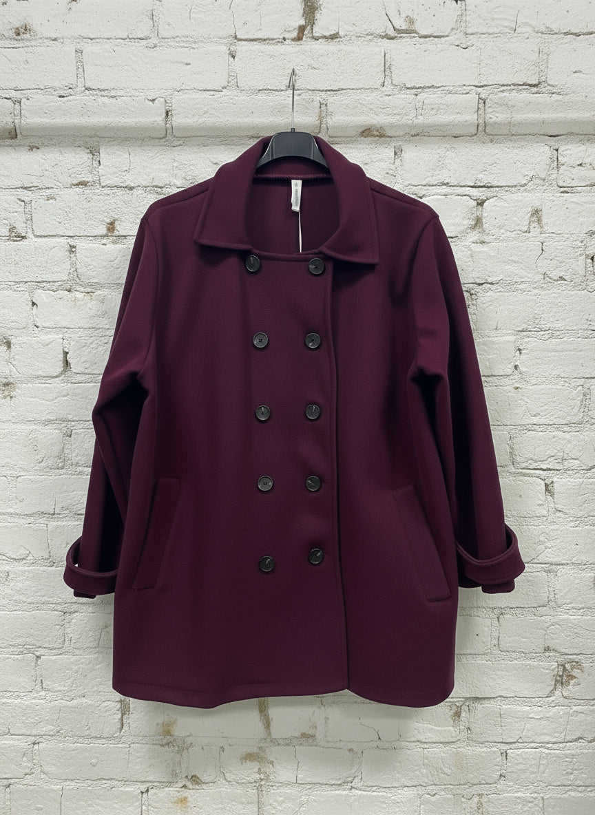 Cappotto doppio petto curvy