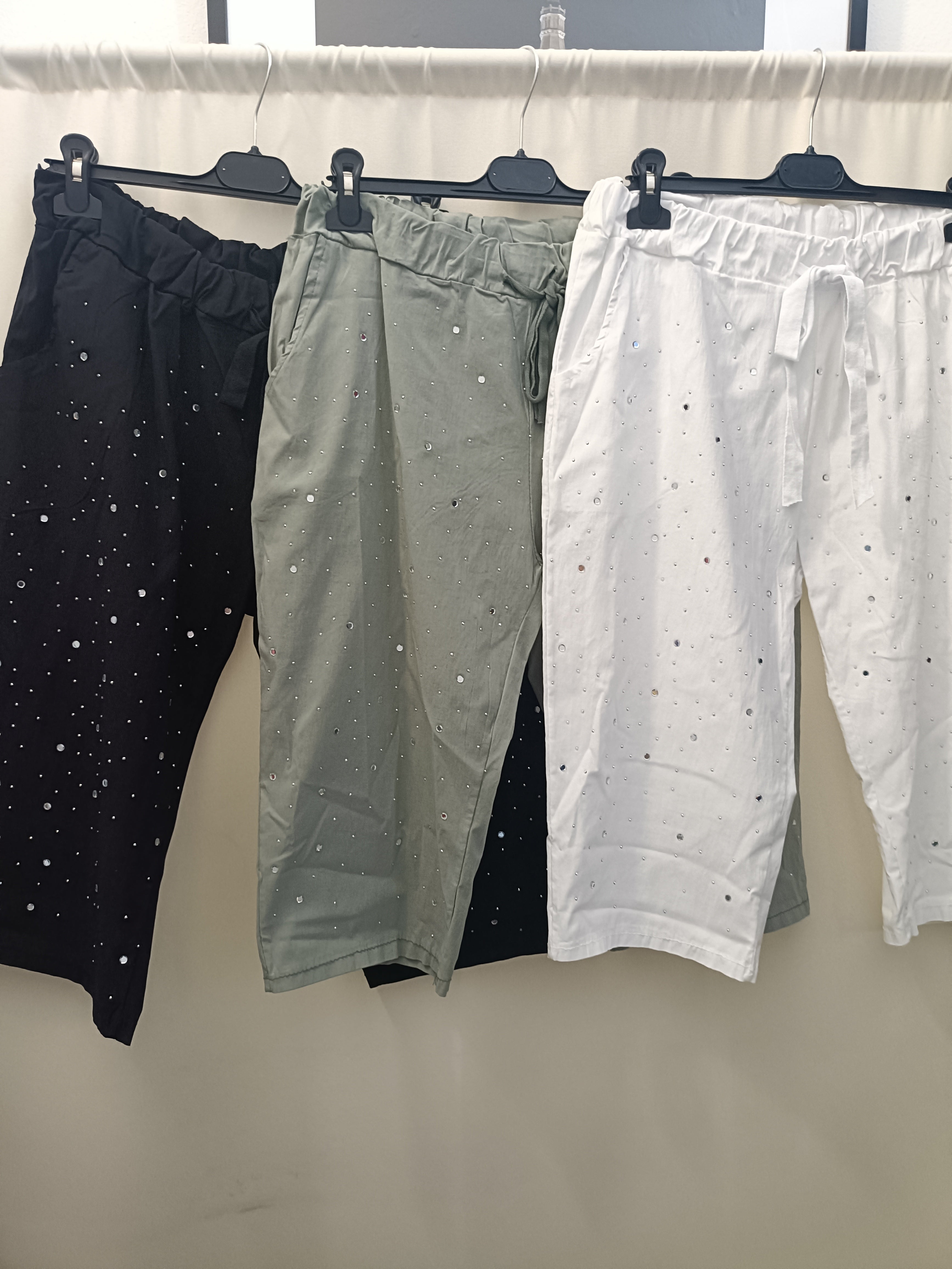 Pantaloncino curvy bermuda taglie comode con Strass