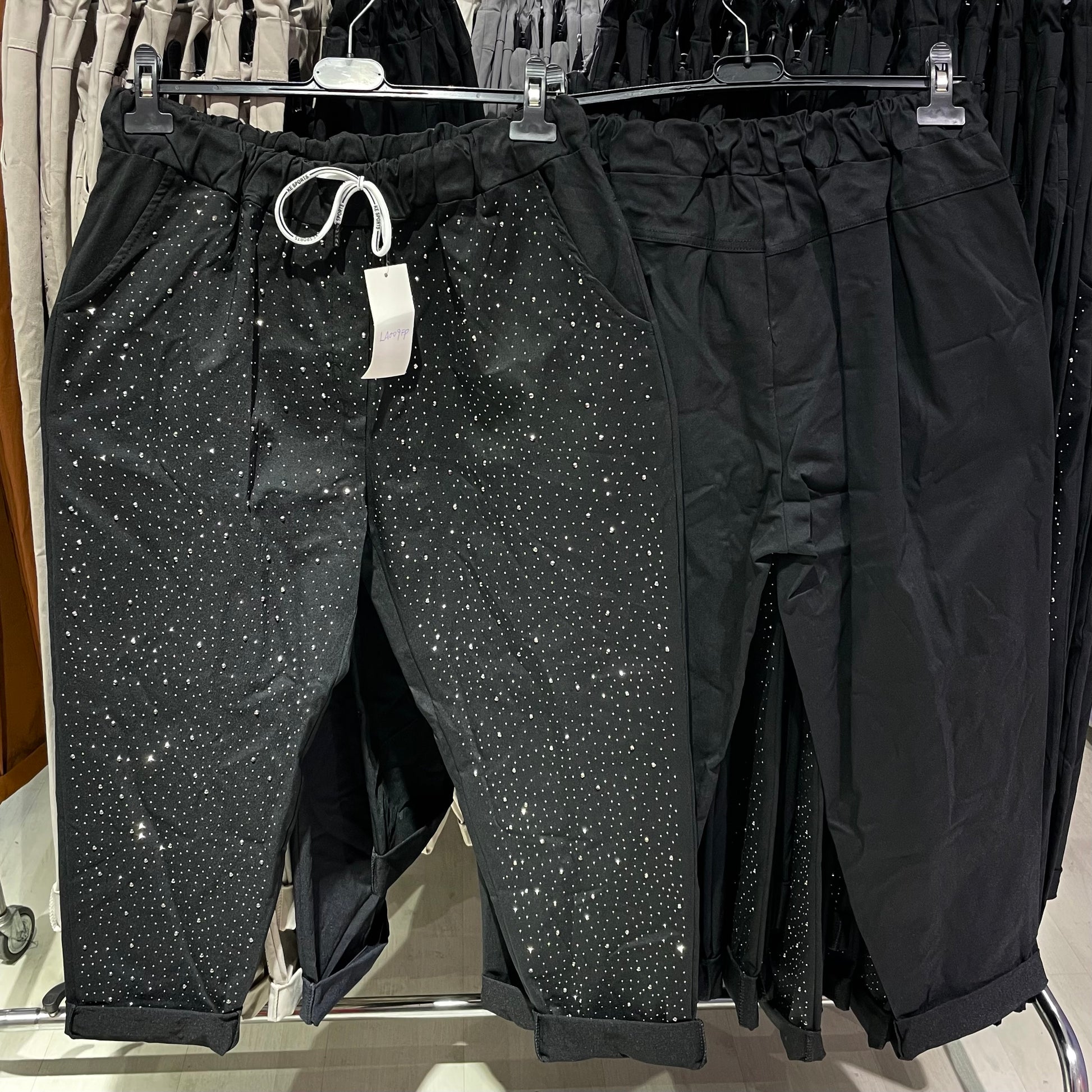 Panta laccio strass curvy