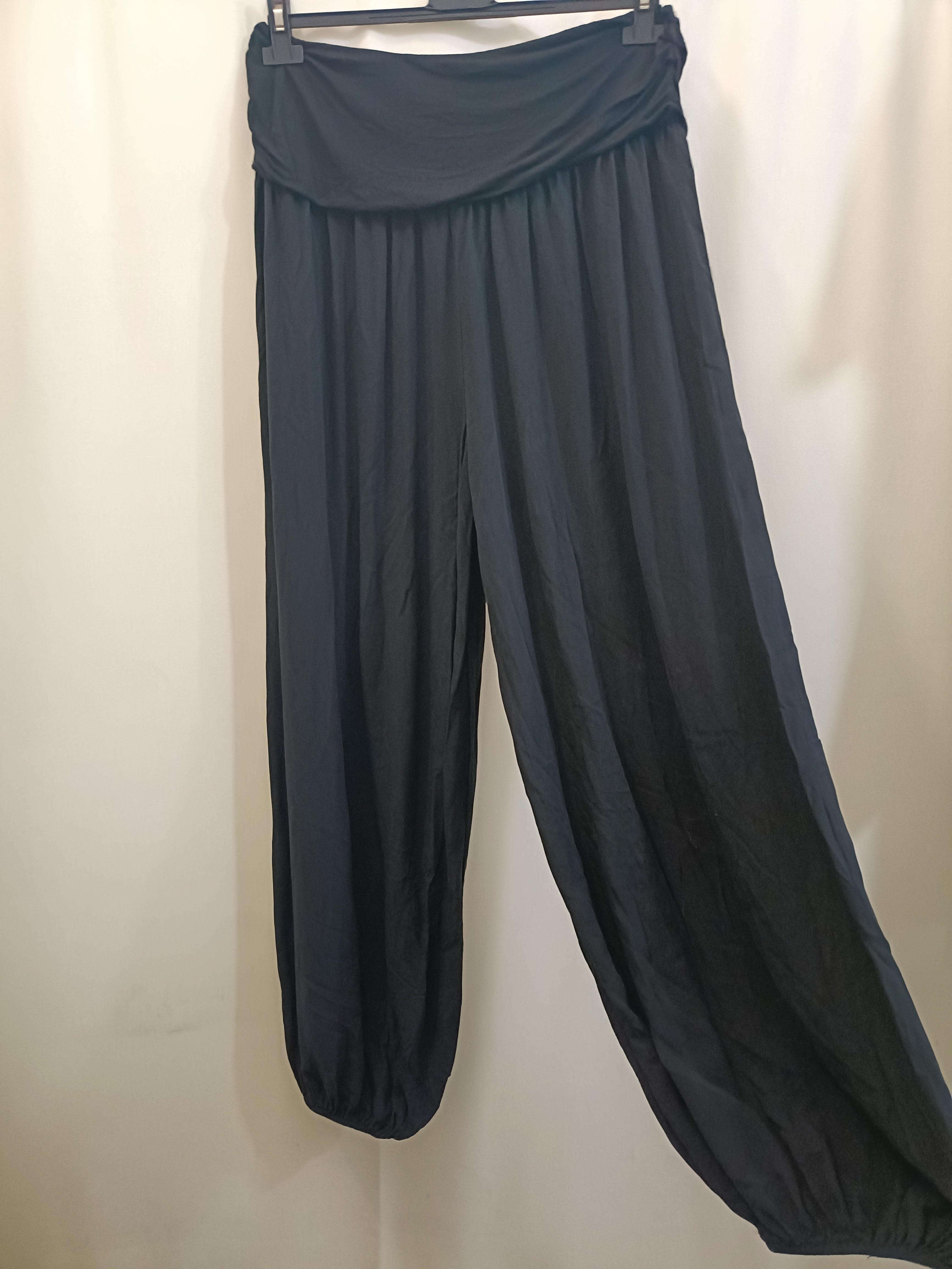 Pantalone harem fresco in viscosa - taglie comode con polsino