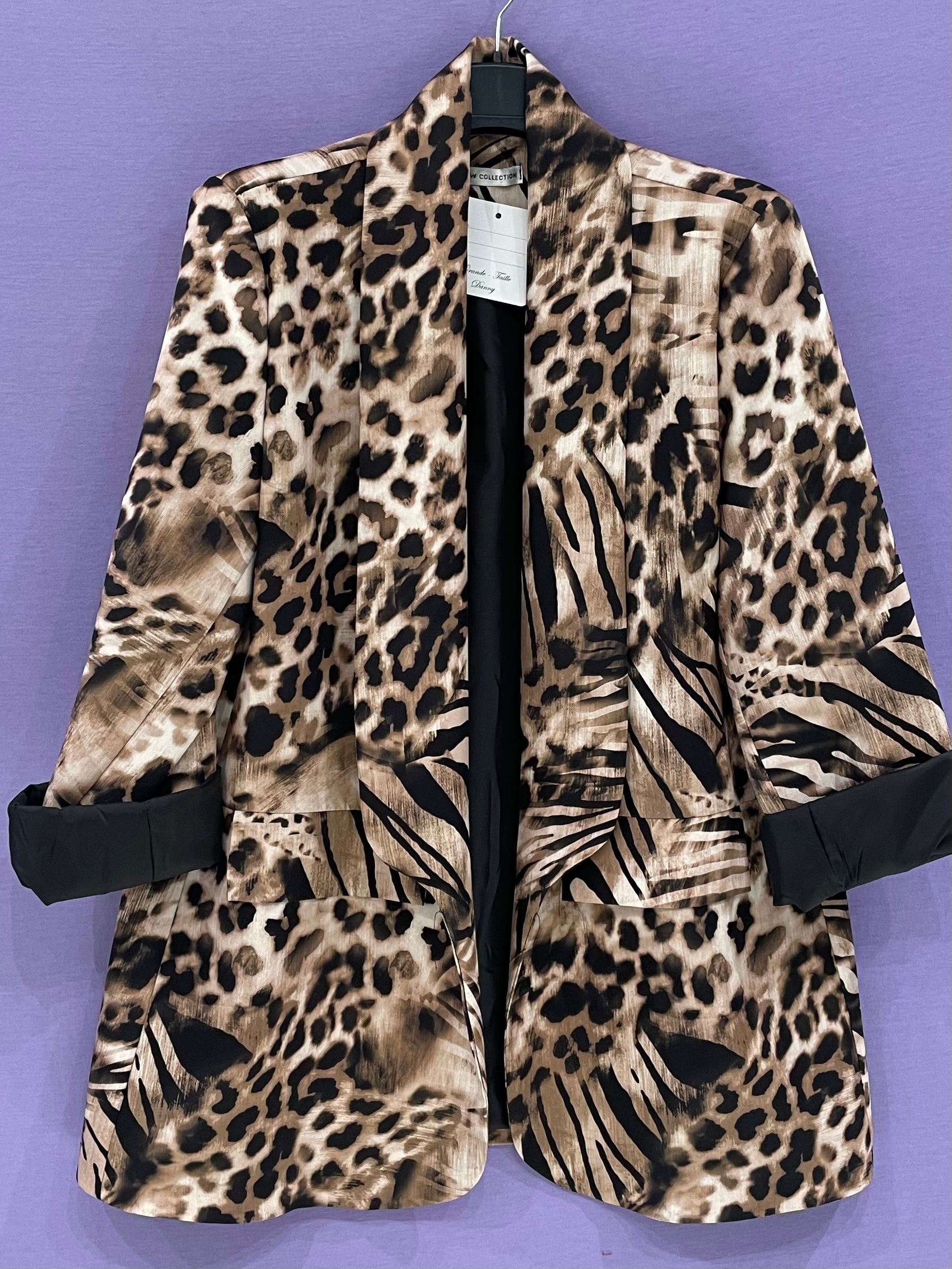 Blazer fantasia foderato curvy