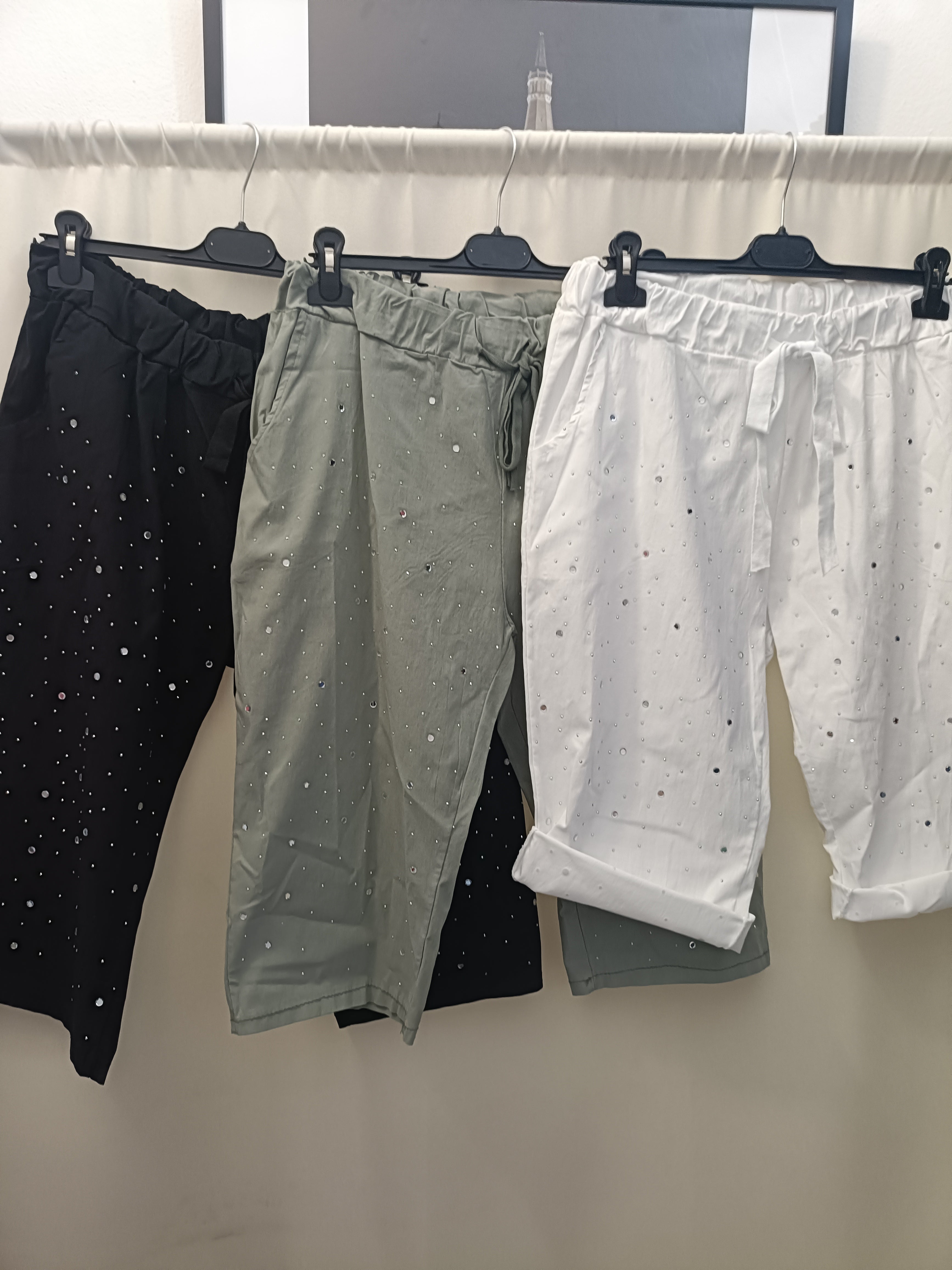 Pantaloncino curvy bermuda taglie comode con Strass
