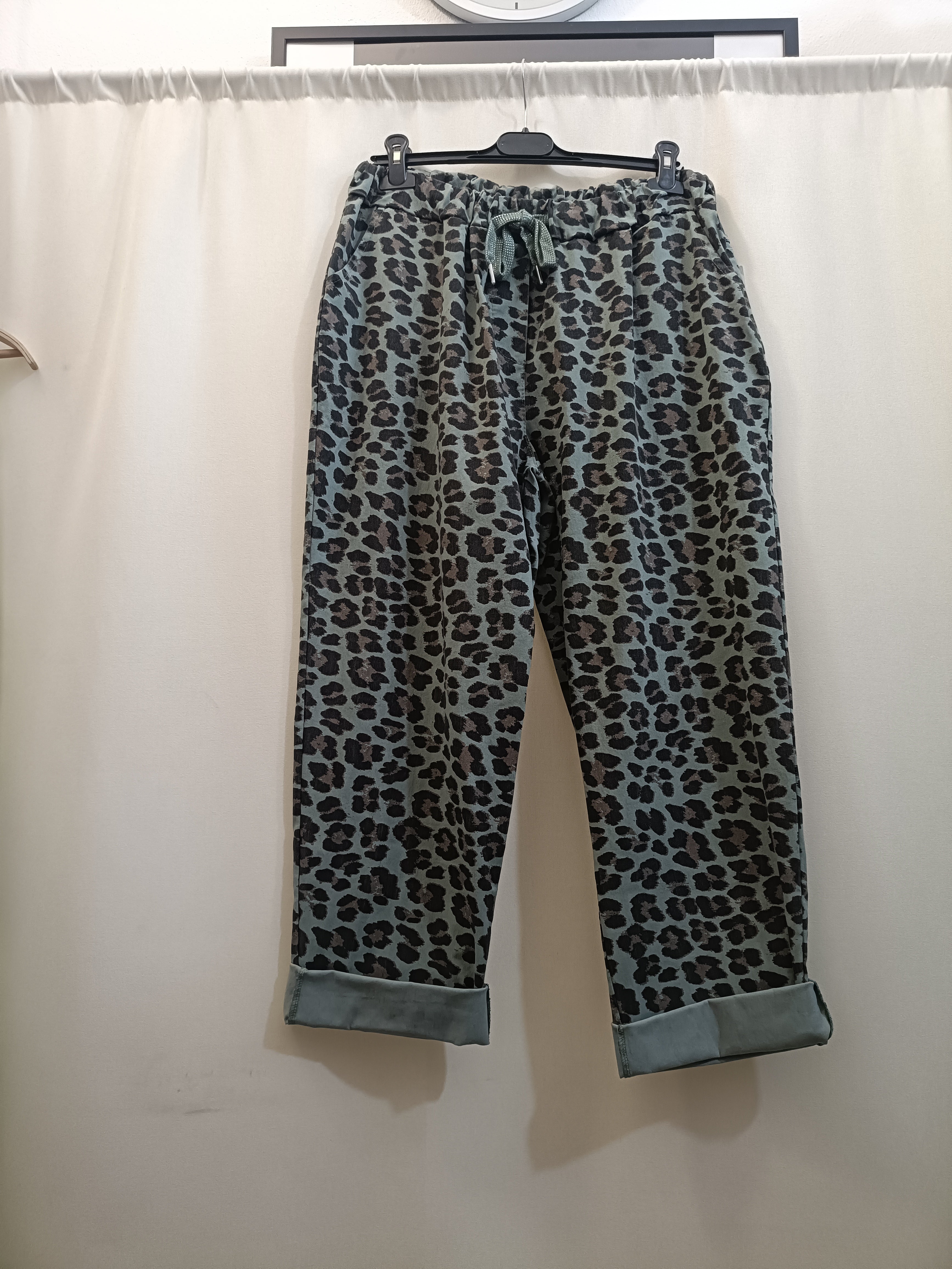 Pantalone Jeansetto fantasia taglie comode in viscosa