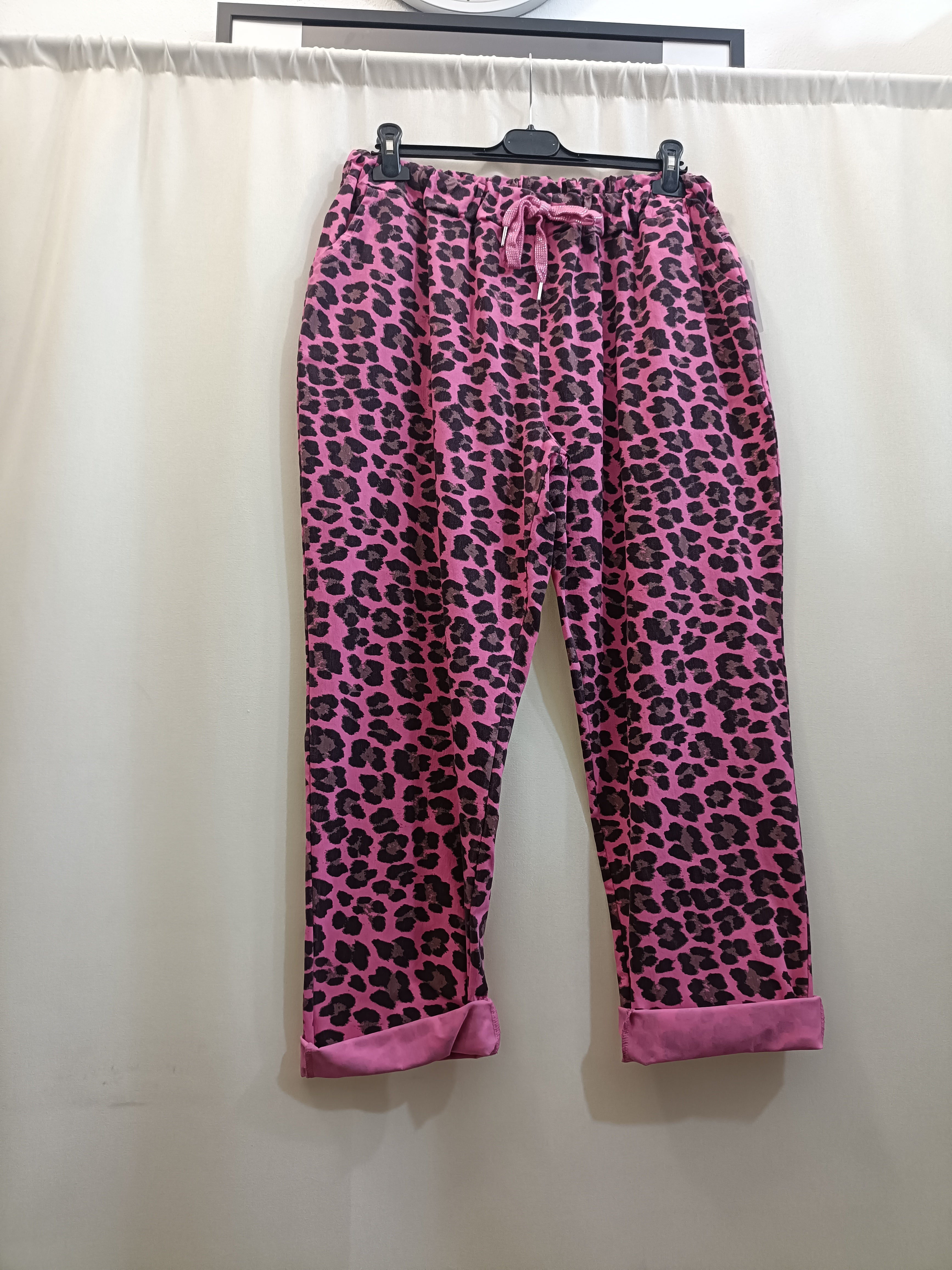 Pantalone Jeansetto fantasia taglie comode in viscosa