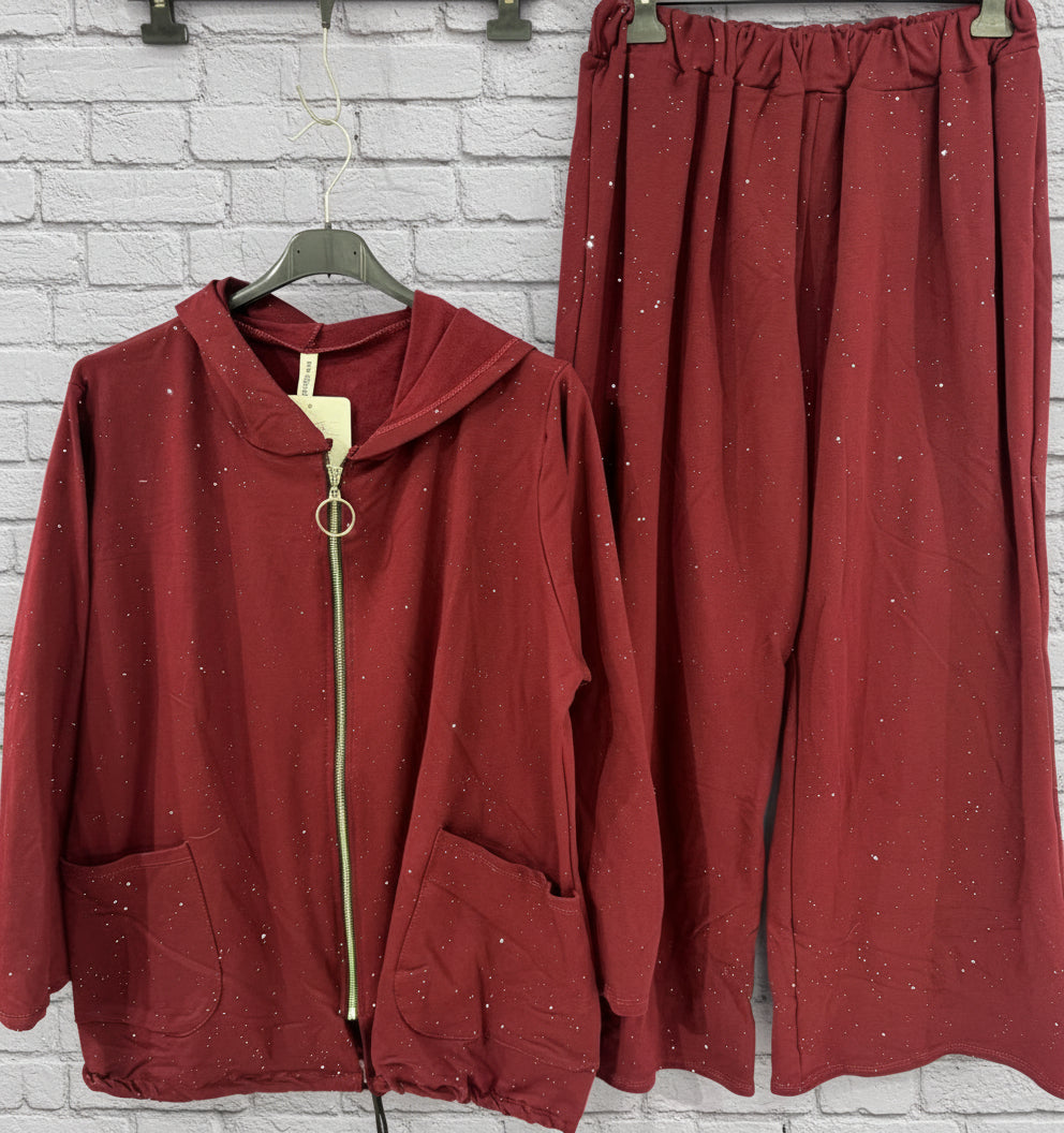 Completo felpato lurex curvy