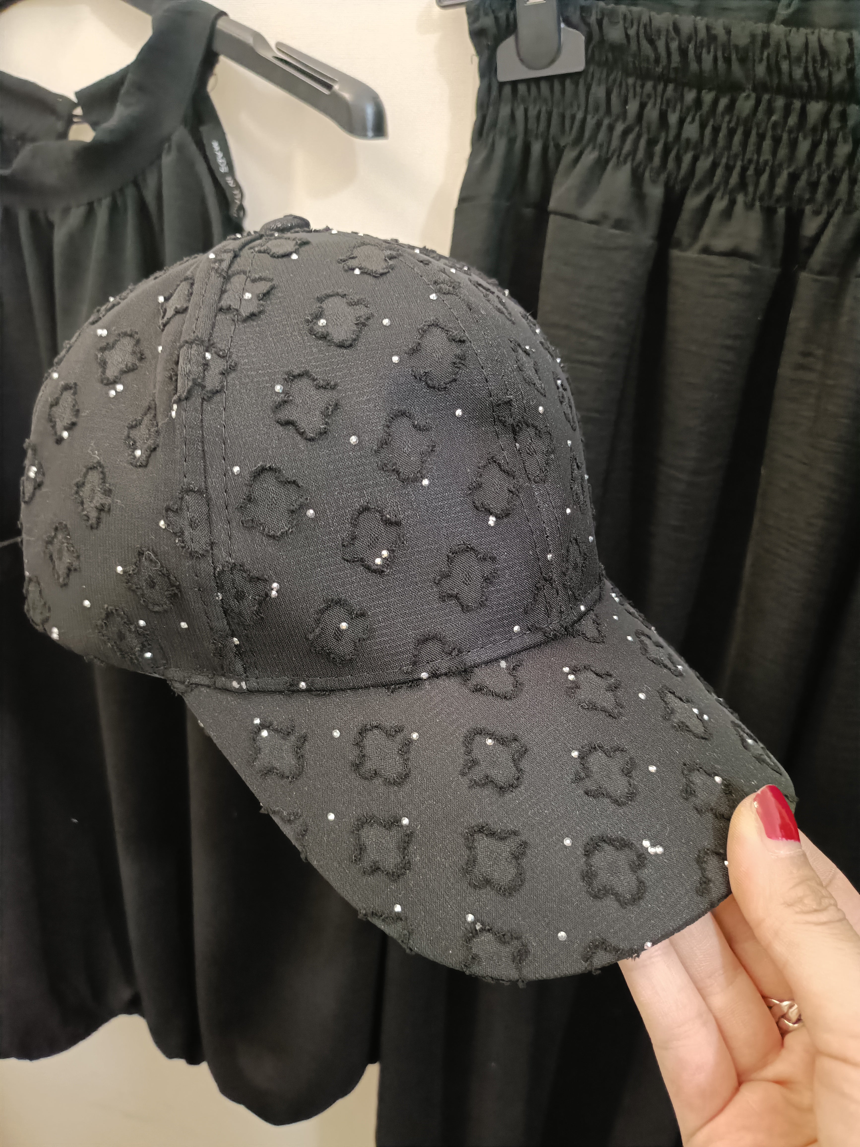 Cappellino Baseball donna con strass