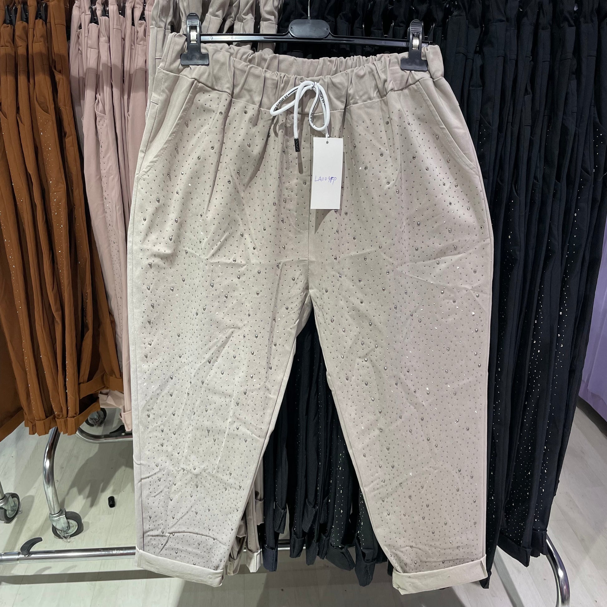 Panta laccio strass curvy