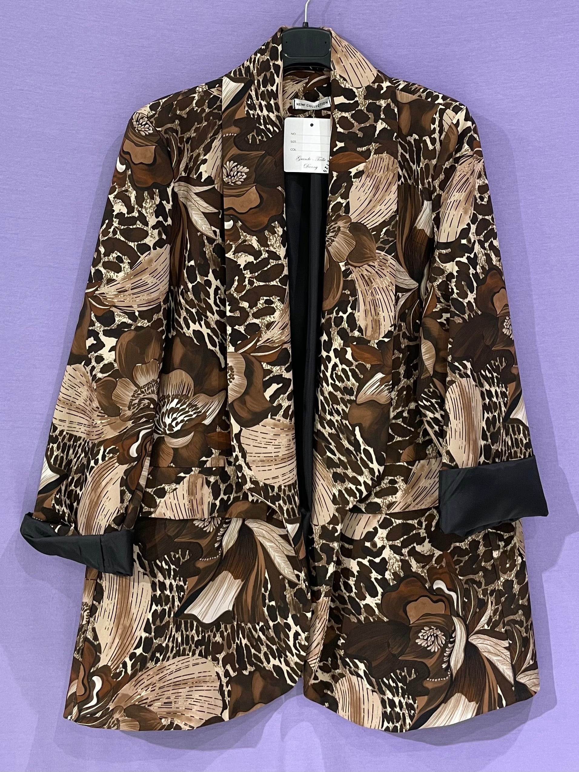 Blazer fantasia foderato curvy