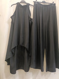 Coordinato nero con fiocco curvy taglie comode