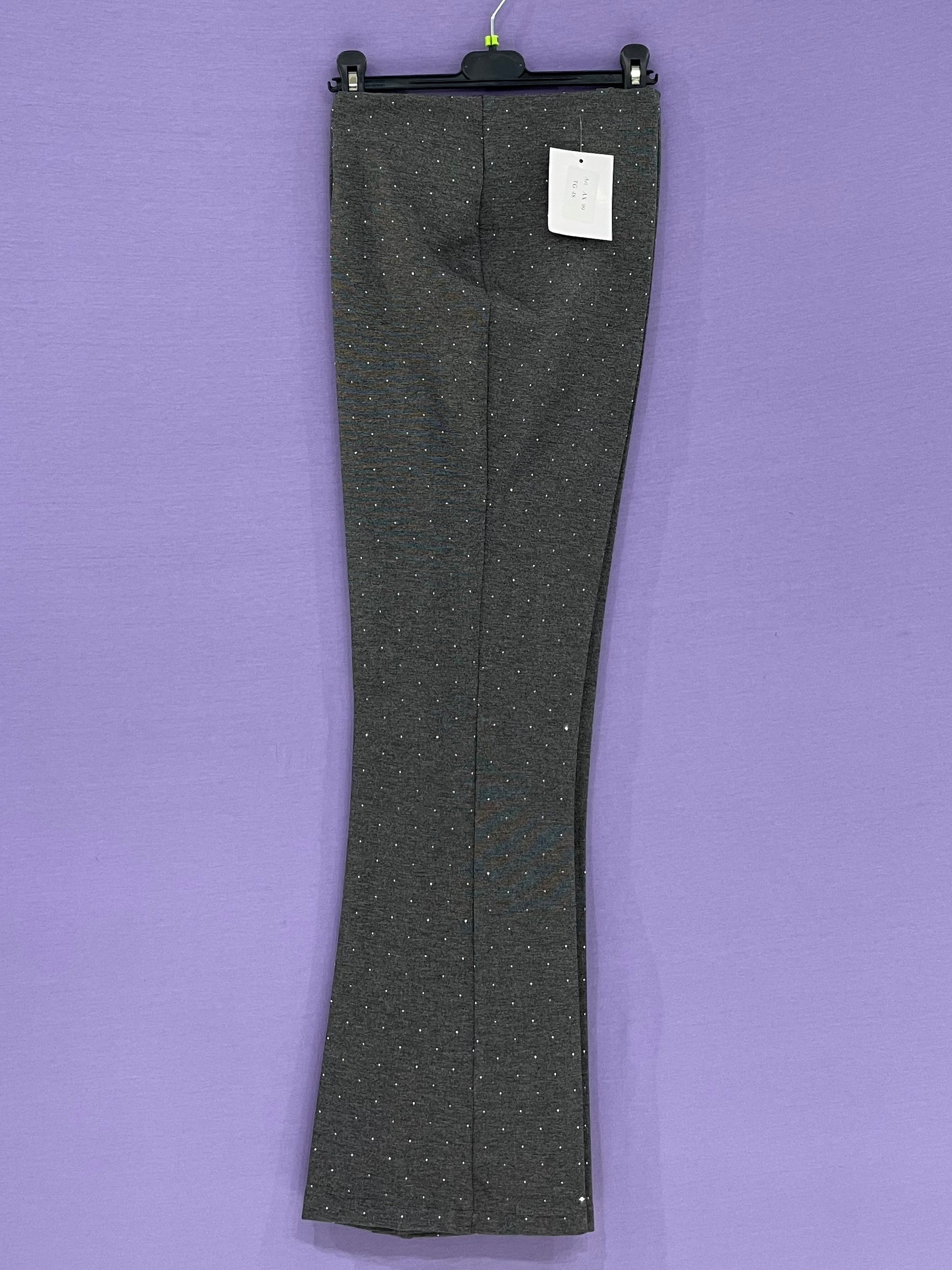 Pantalone zampa strass curvy