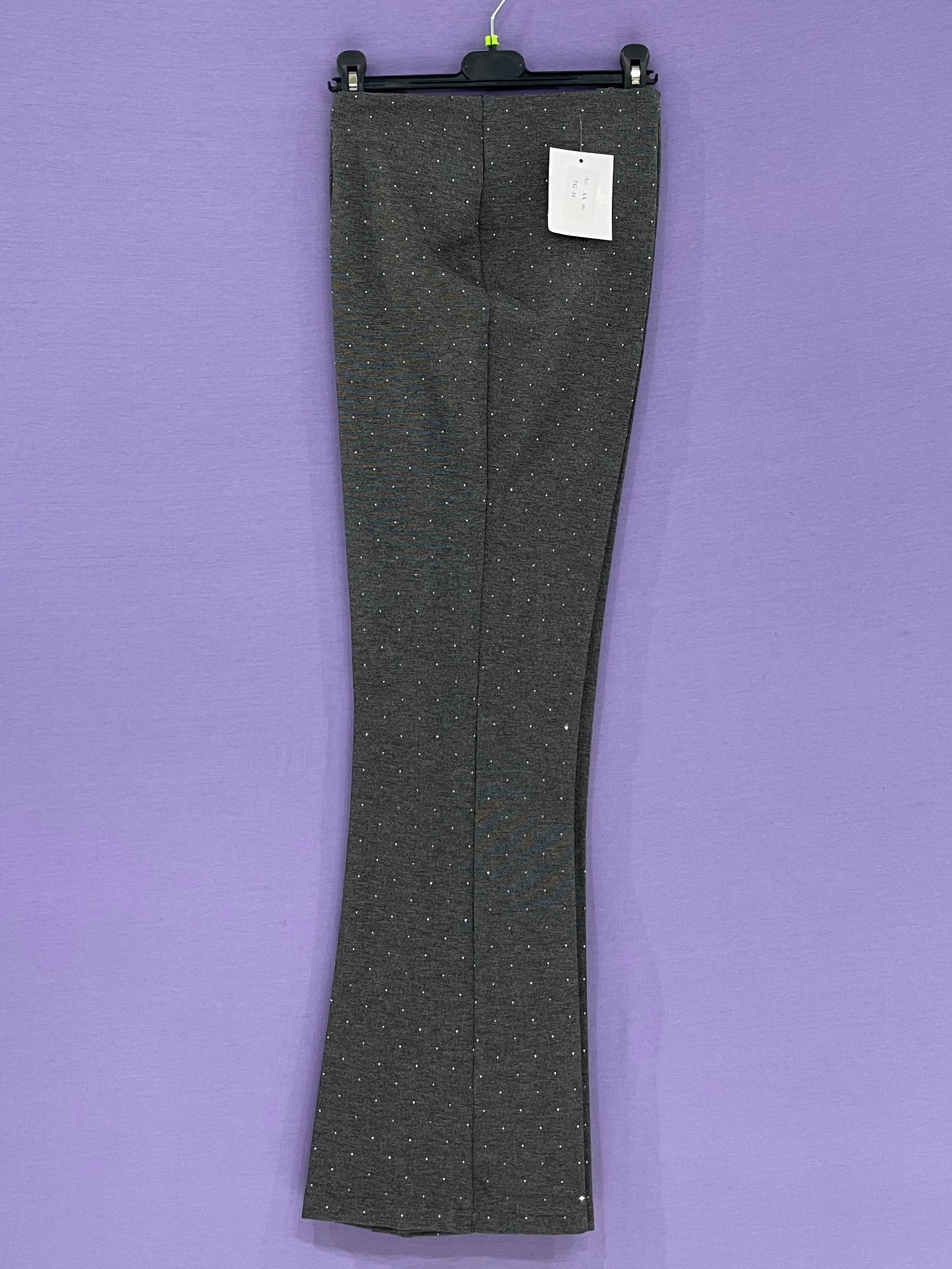 Pantalone zampa strass curvy