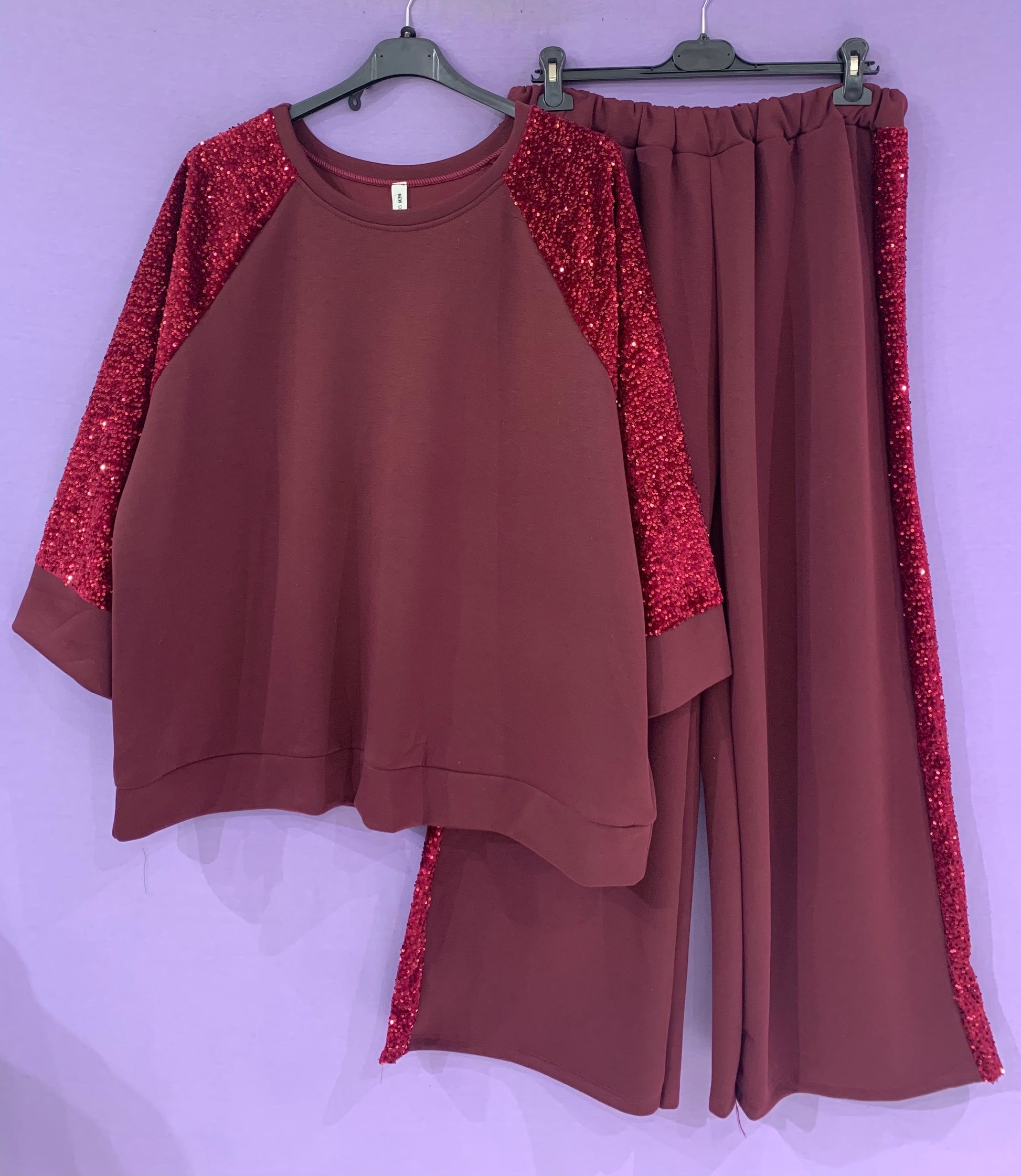 Completo tuta paillettes curvy