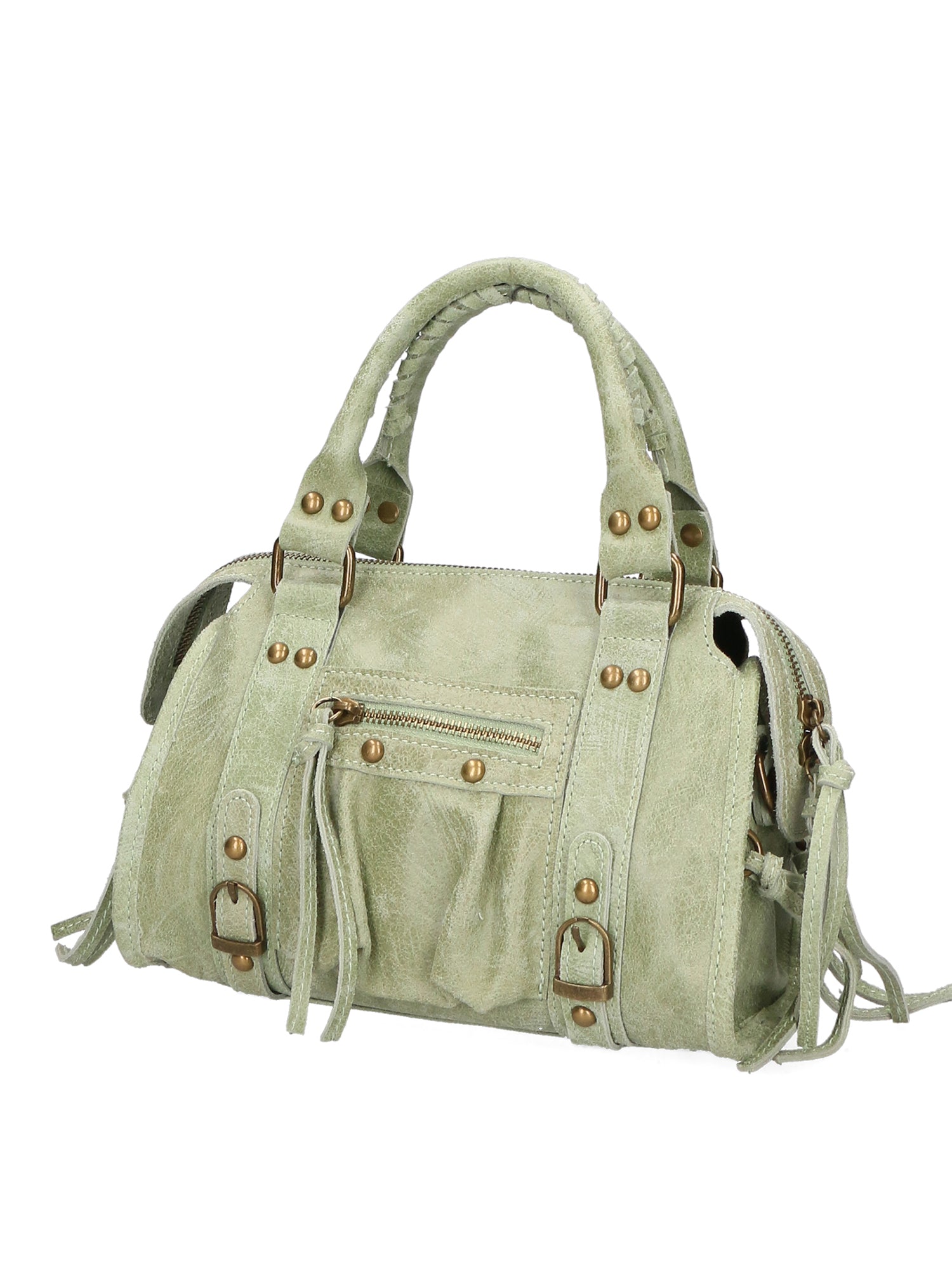 Borsa a spalla City bag vera pelle artigianale italiana