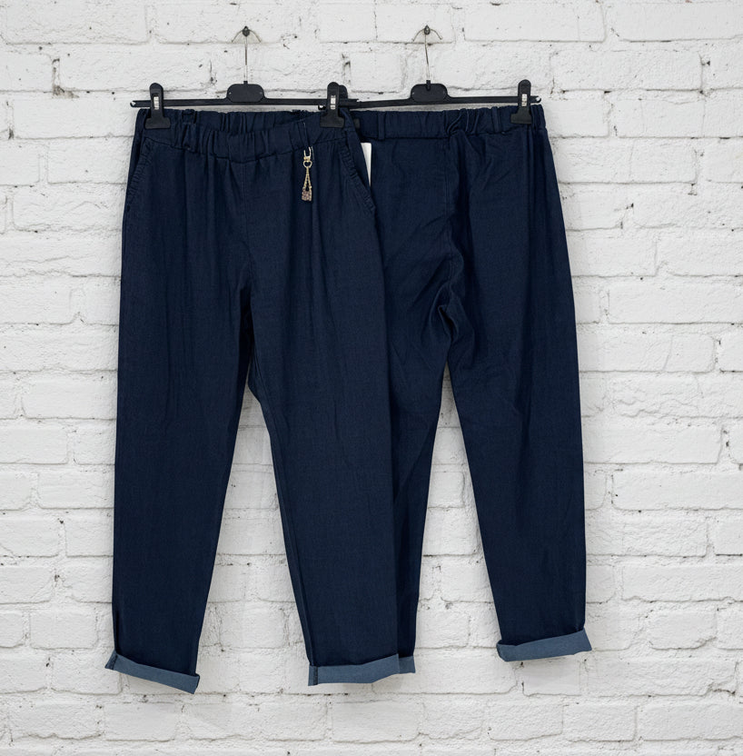 Jeans ciondolo elasticizzato curvy