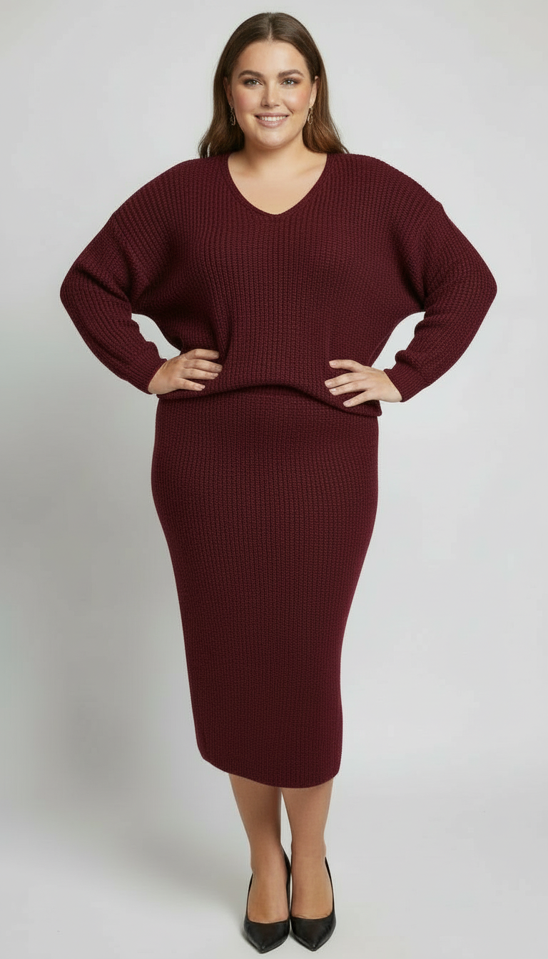 Completo lanetta con gonna - taglie comode