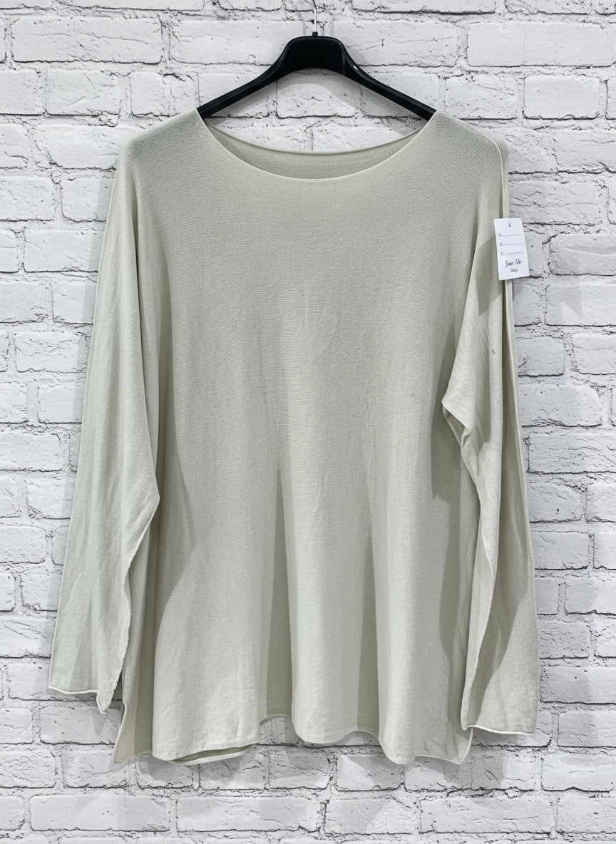 Maxi maglia girocollo morbido elasticizzata donna curvy