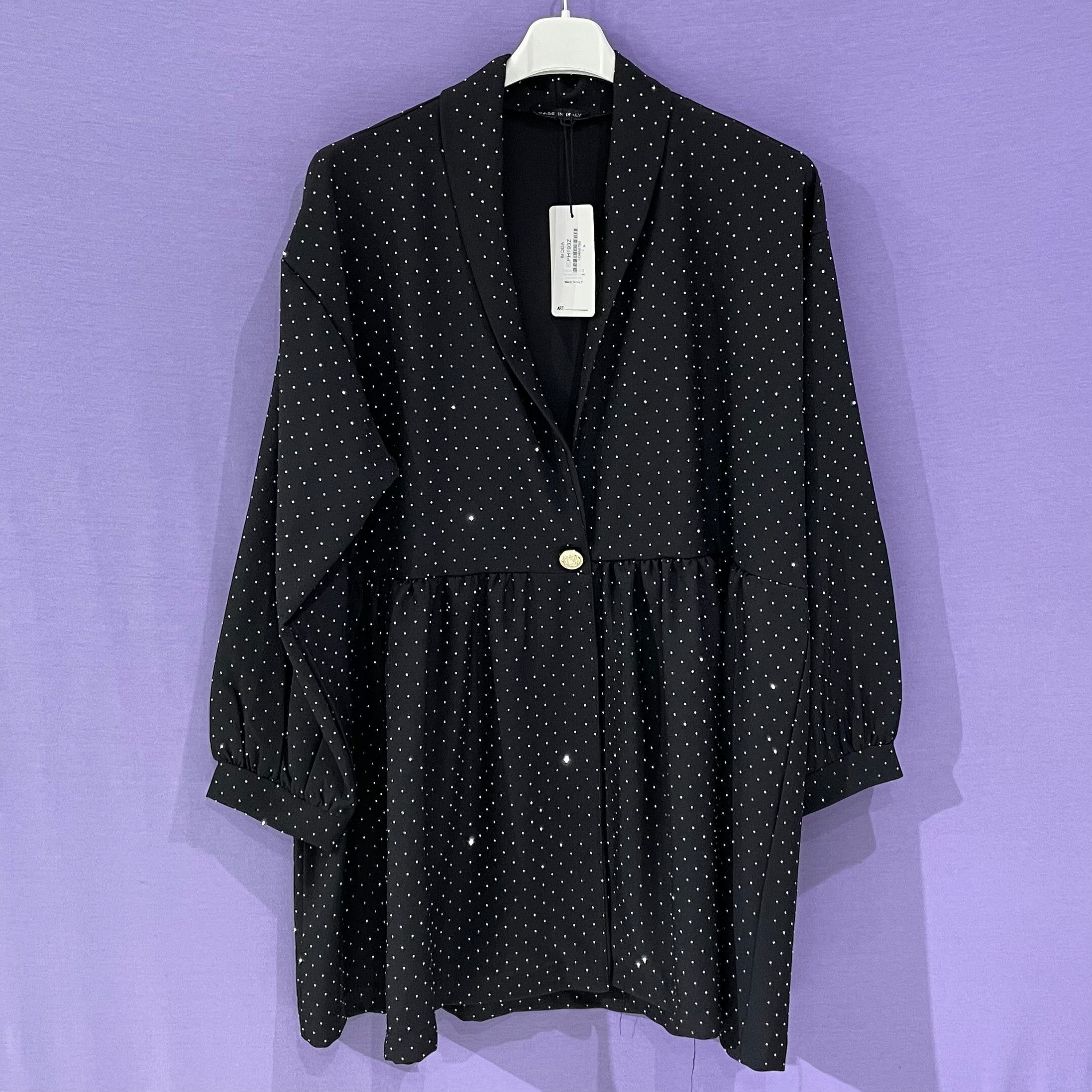 Giacca monopetto brillantini curvy