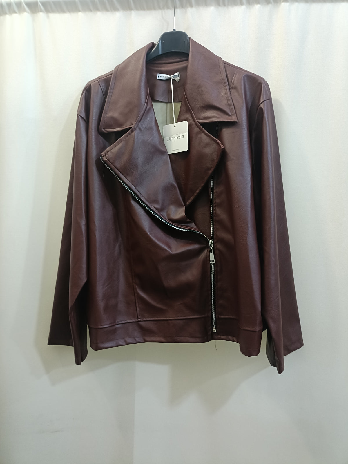 Giacca ecopelle donna taglie comode - Giacca ecopelle