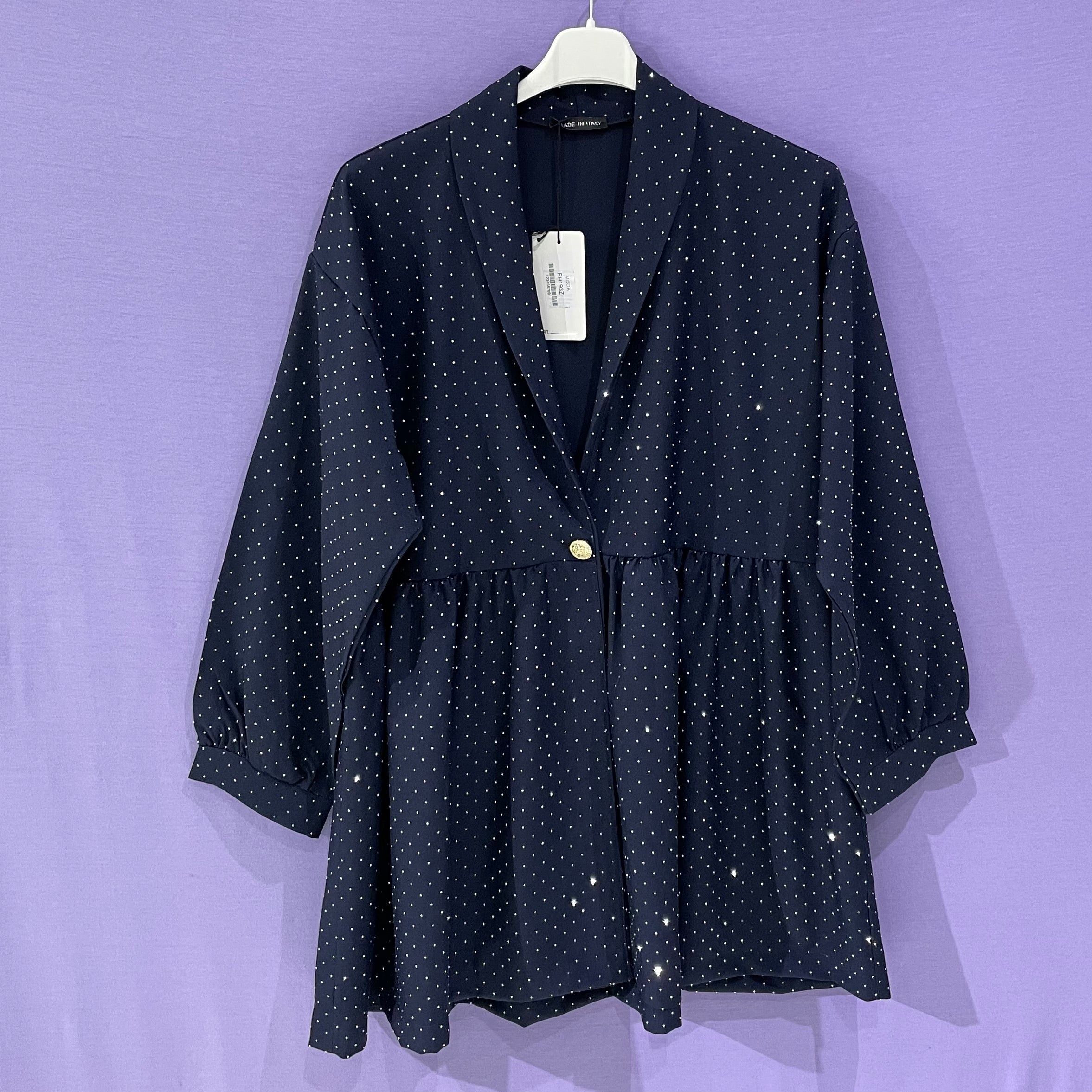 Giacca monopetto brillantini curvy