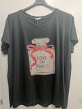 T-shirt Stampa e strass - taglie comode