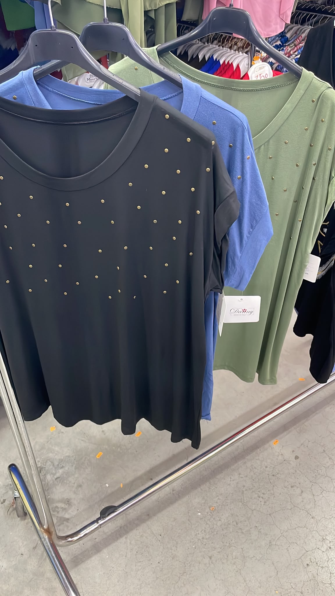 T-shirt borchiette taglie comode XL 4XL