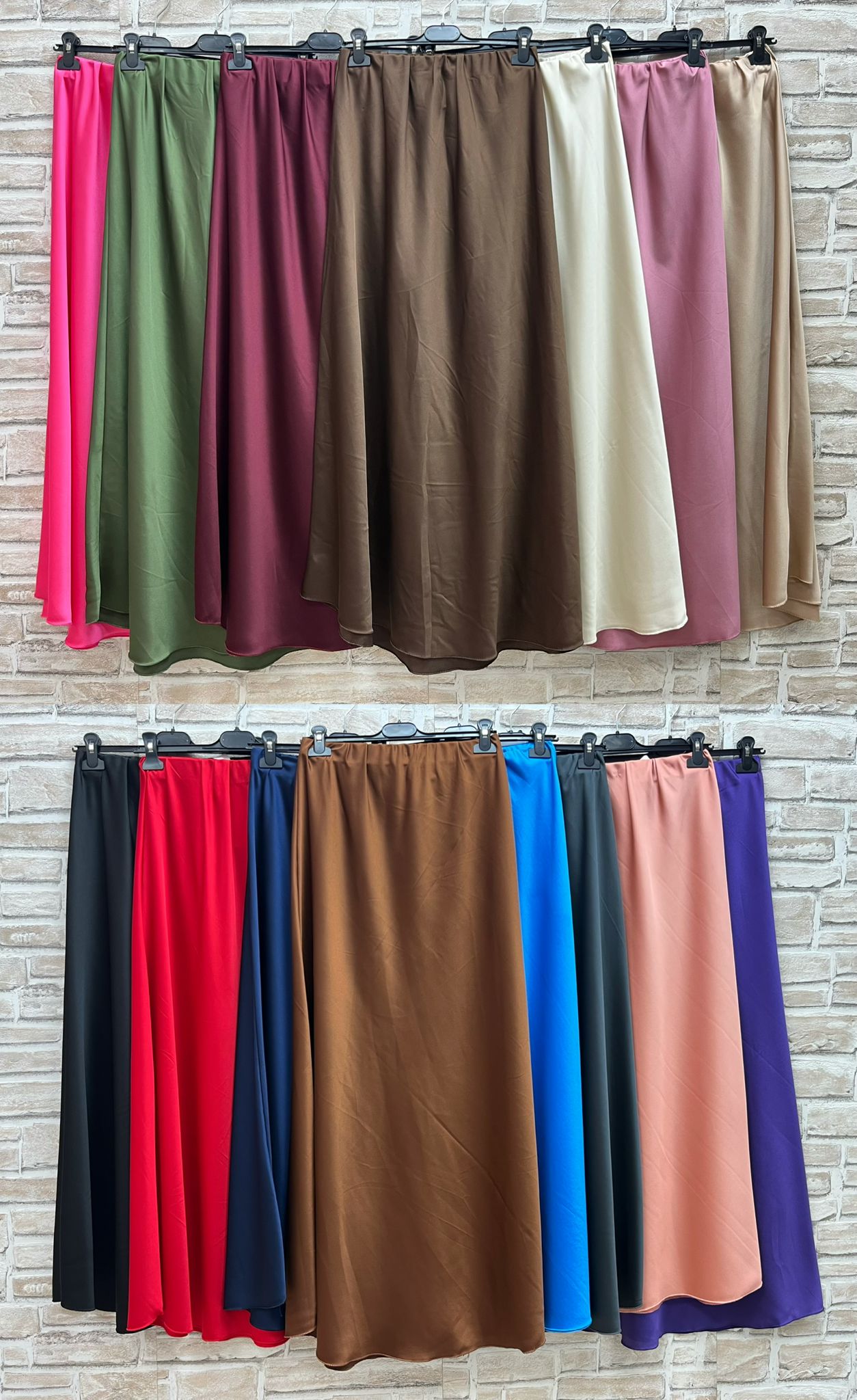Maxi Gonna Raso taglie comode - XL 3XL